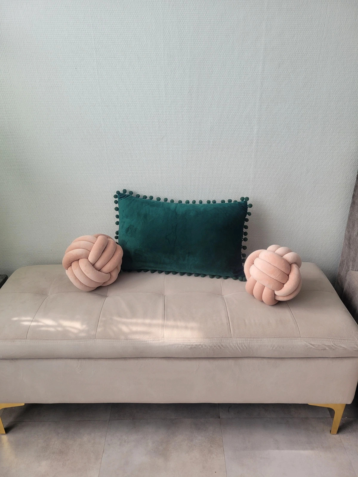 Lot de 2 coussins boule tressés – Déco tendance – taille Autre 2
