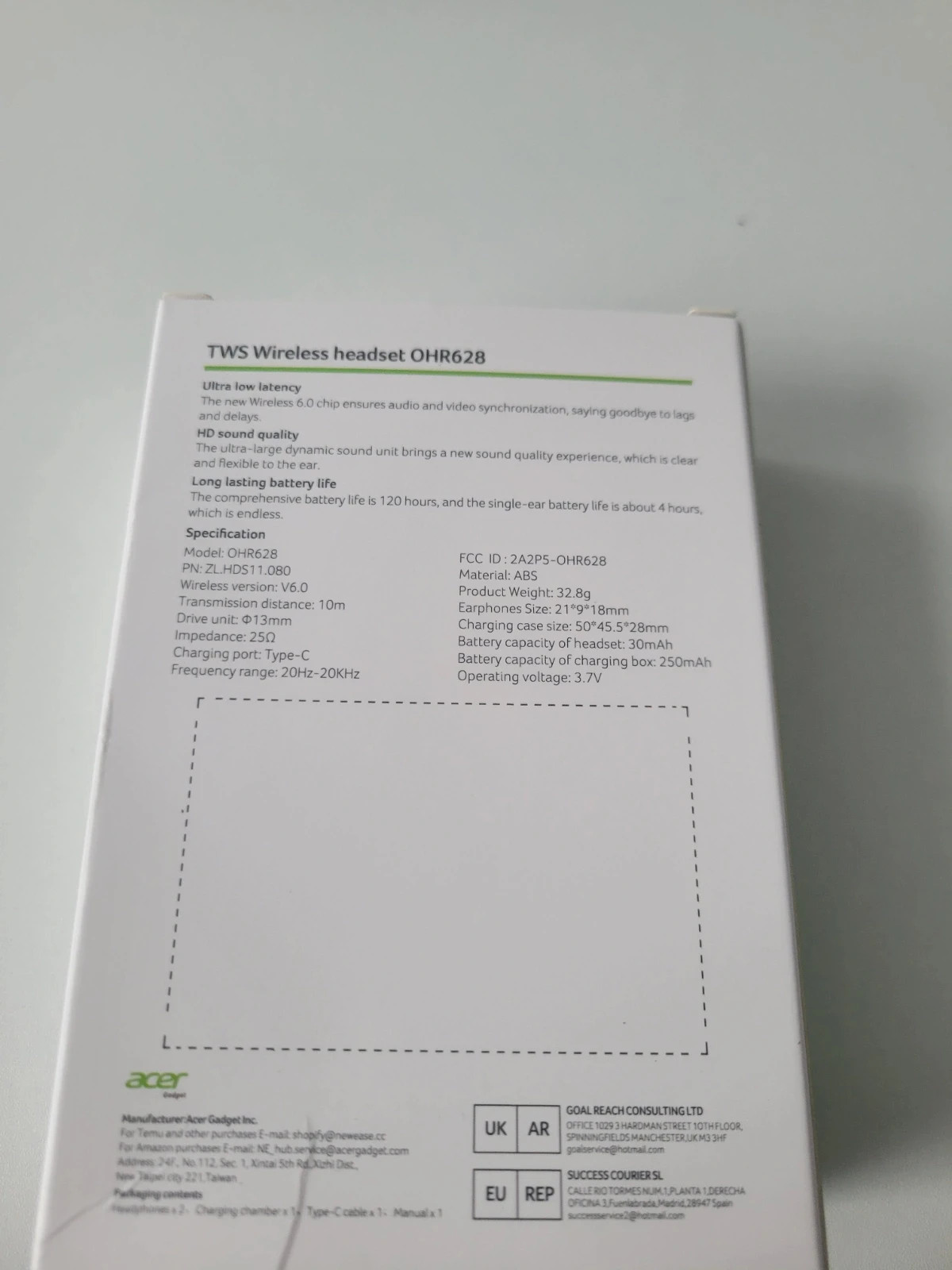 Écouteurs Bluetooth Acer 4