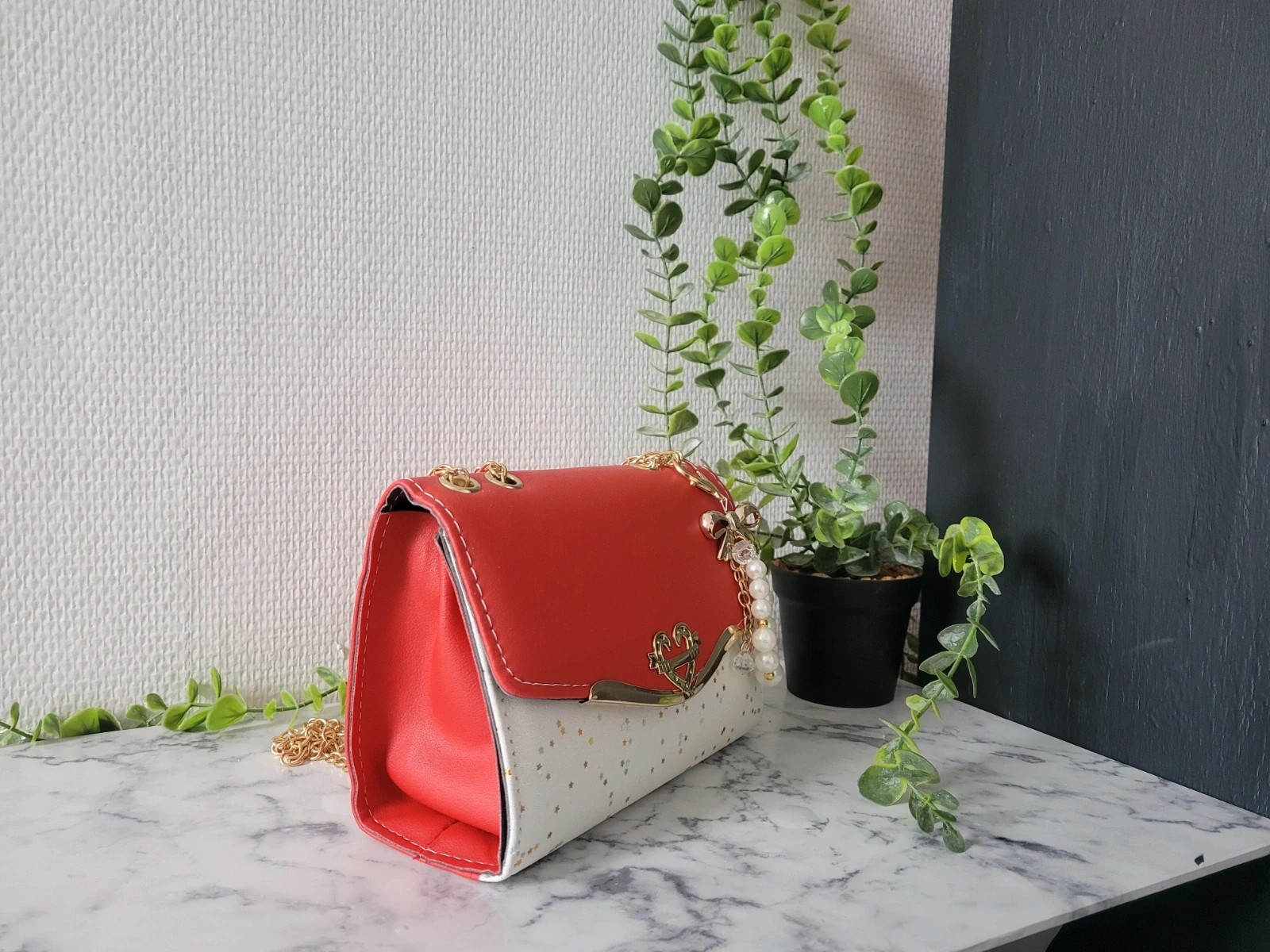 Sac à main de soirée rouge 2