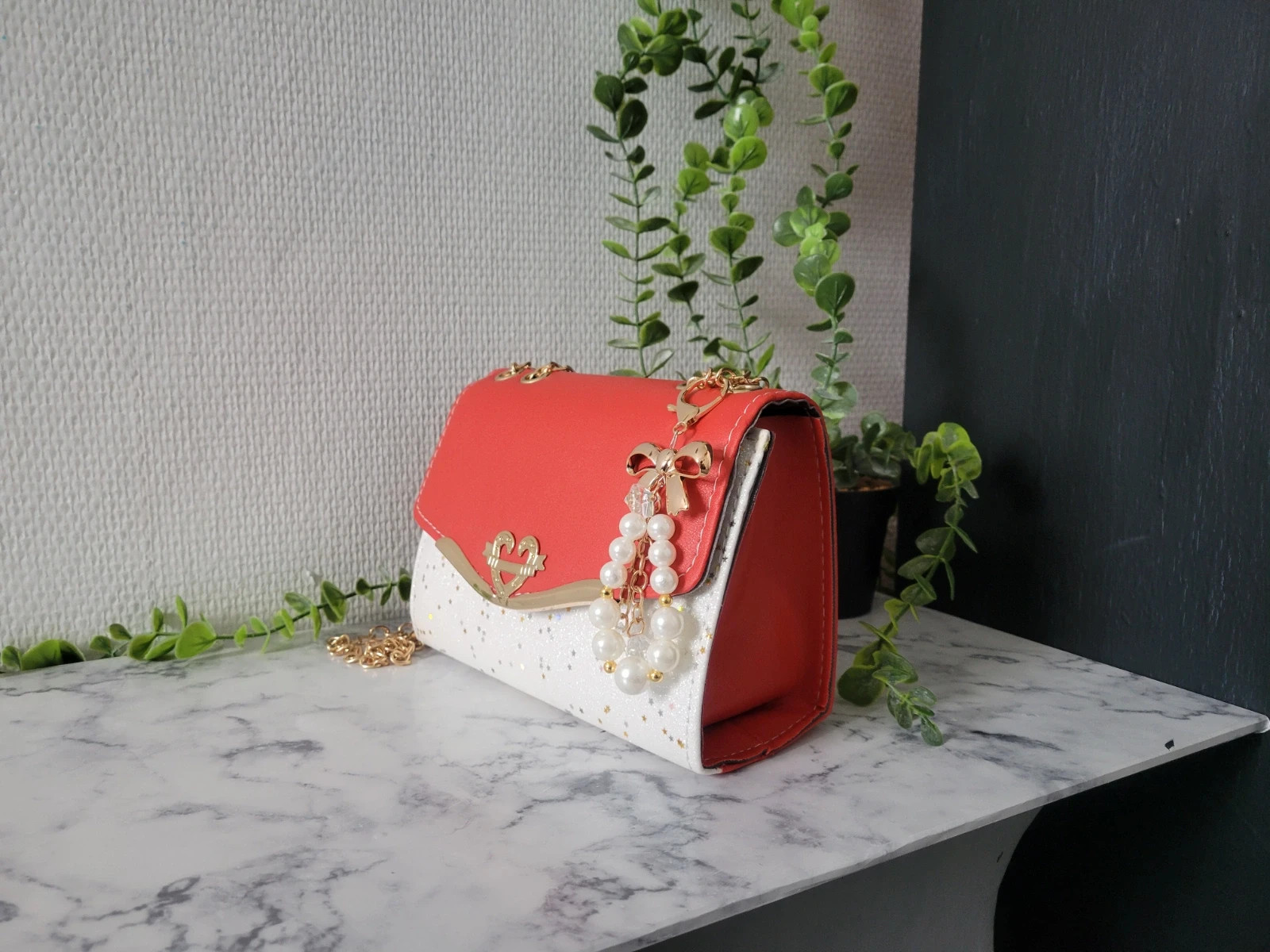 Sac à main de soirée rouge 3