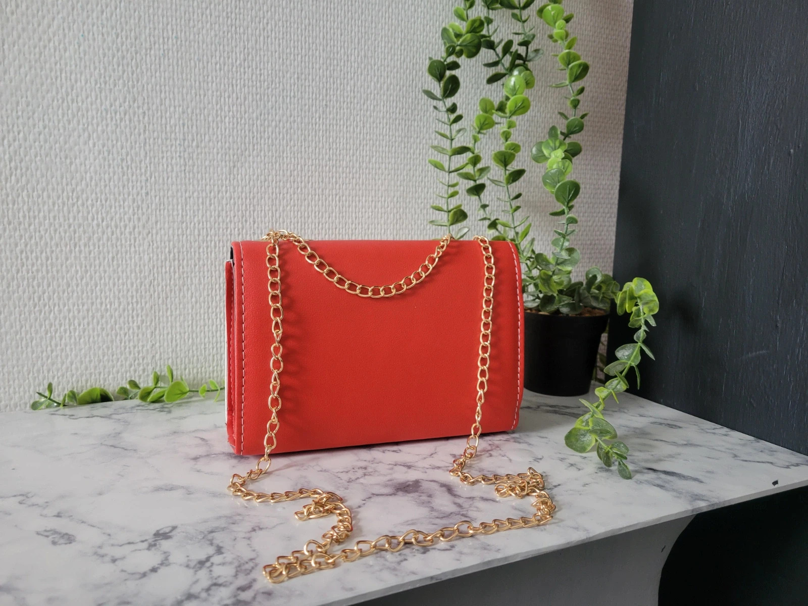 Sac à main de soirée rouge 4
