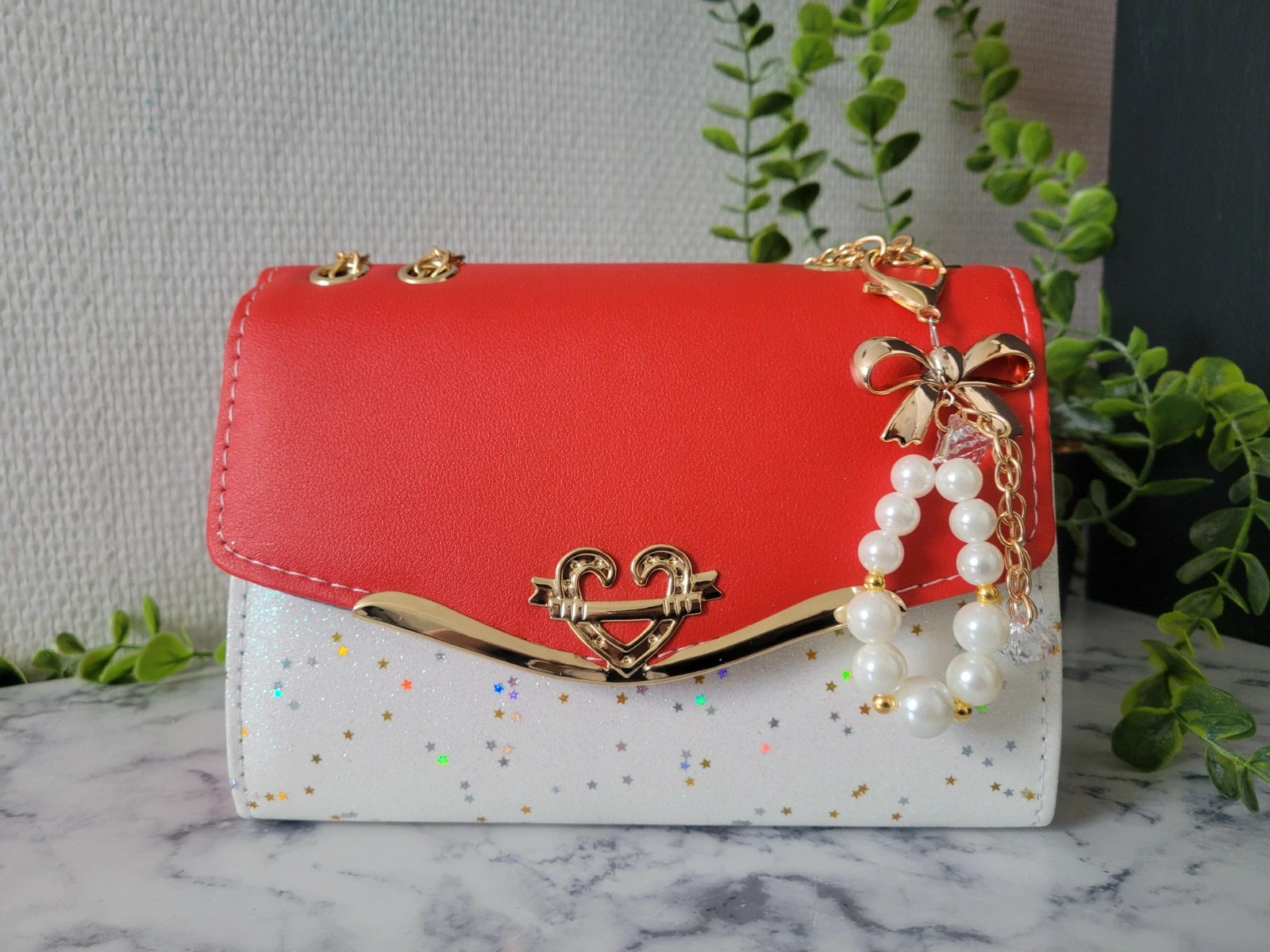 Sac à main de soirée rouge 5