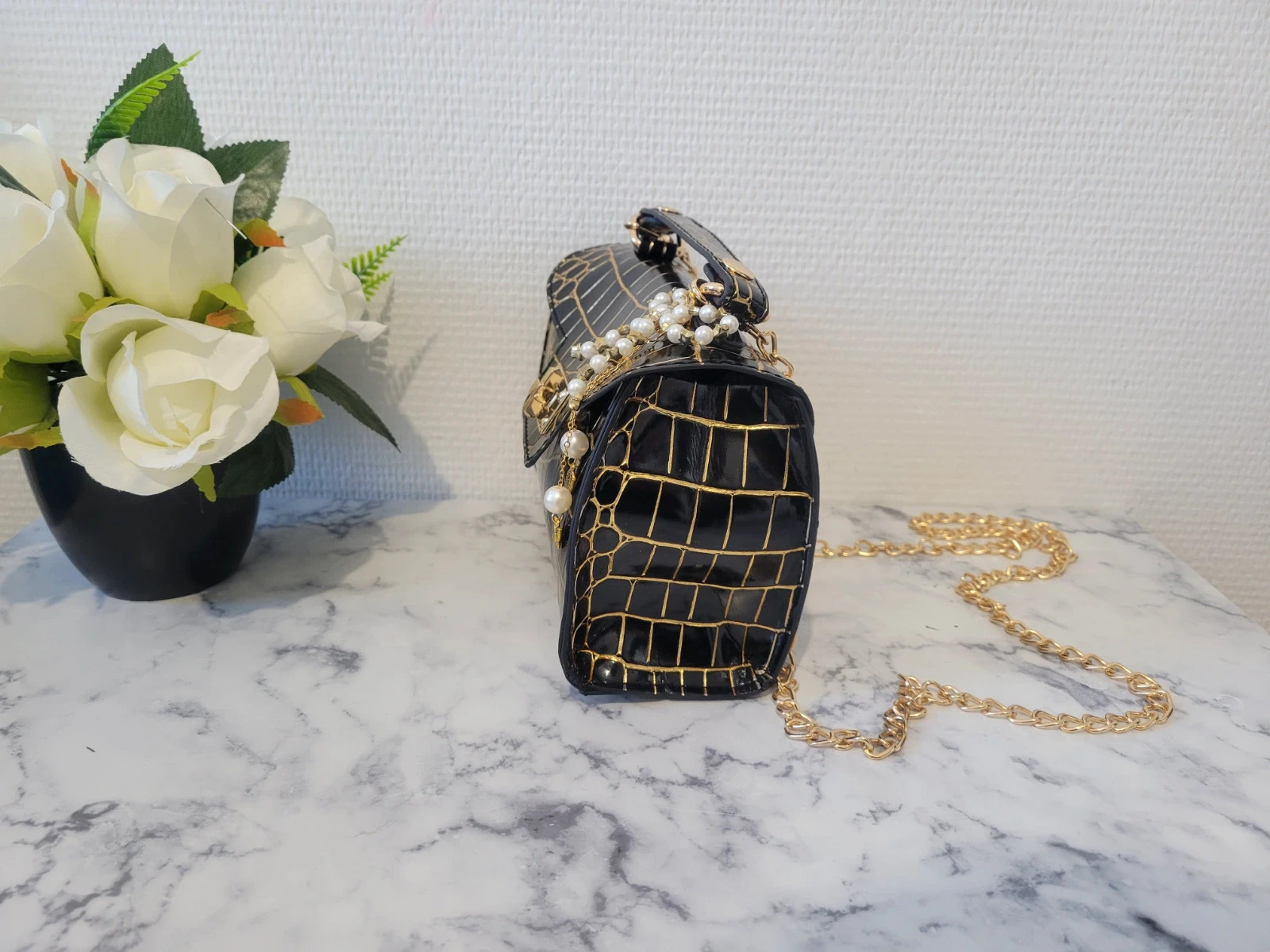 Sac à main bandoulière noir très élégant 3