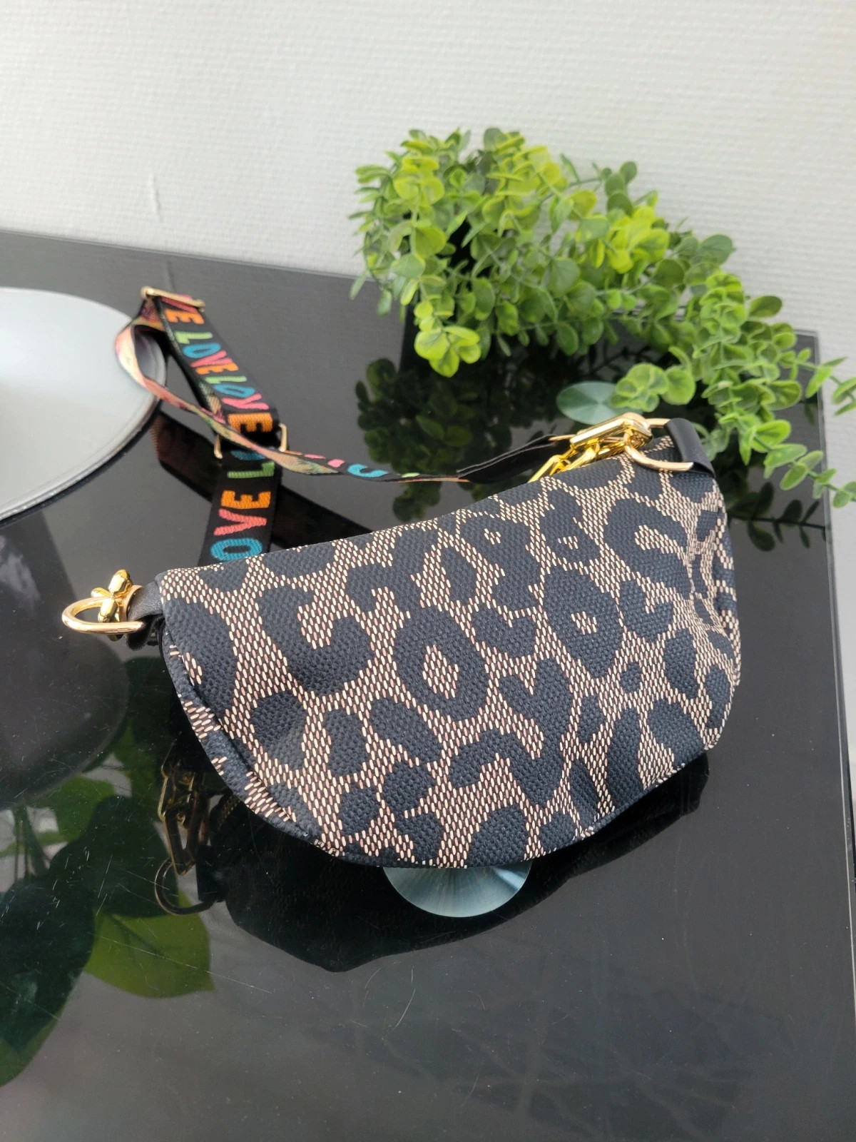 Sac à main léopard noir marron tendance 5