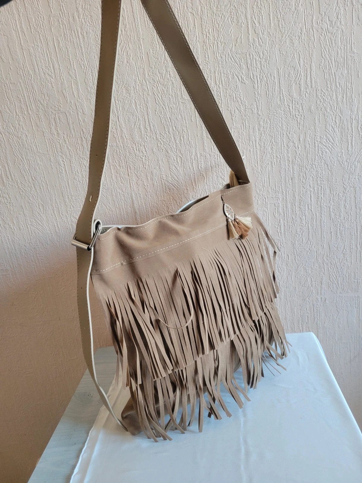 Sac à bandoulière marron kaki très bon état 2
