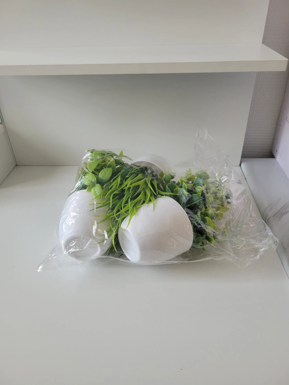 Lots de plantes artificielles vertes 2
