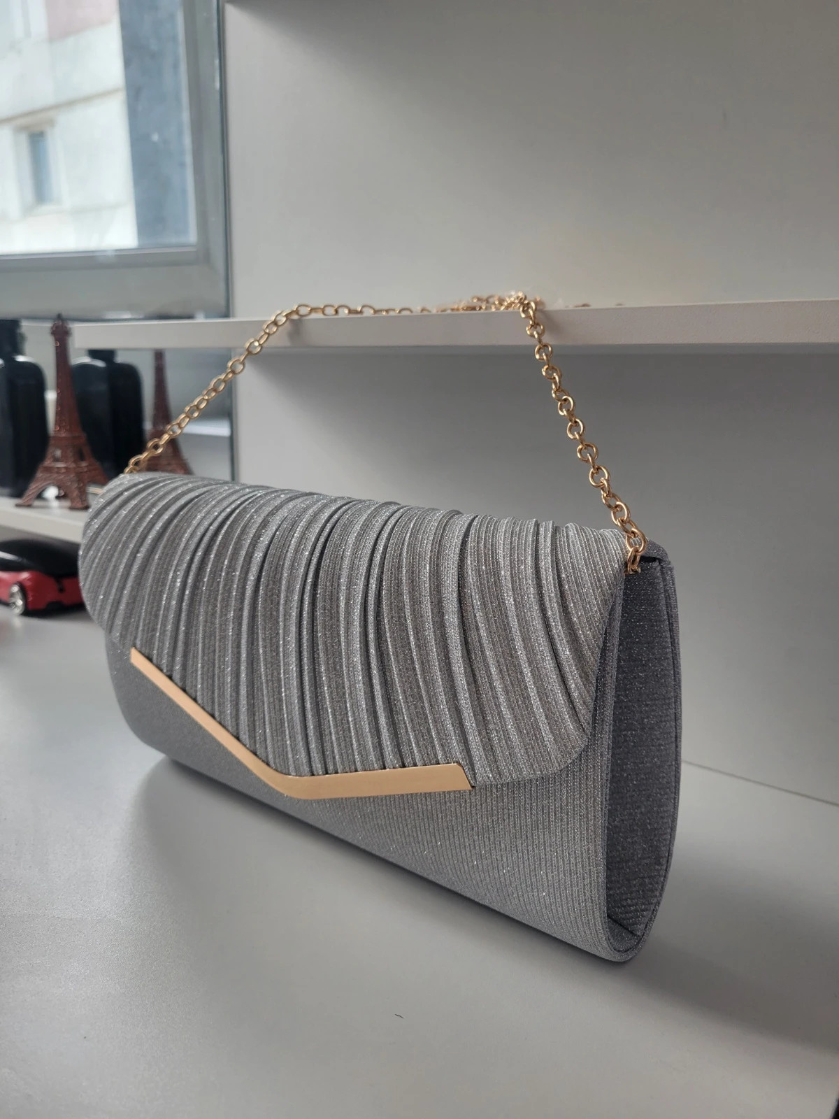 Sac à main femme argenté 4