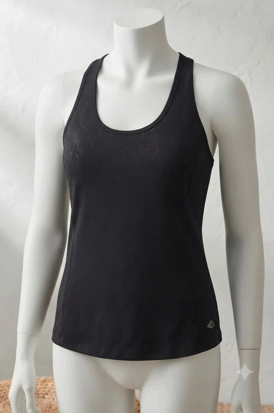 Débardeur sport Dos nageur femme Athlitech noir M – Fitness Running Yoga