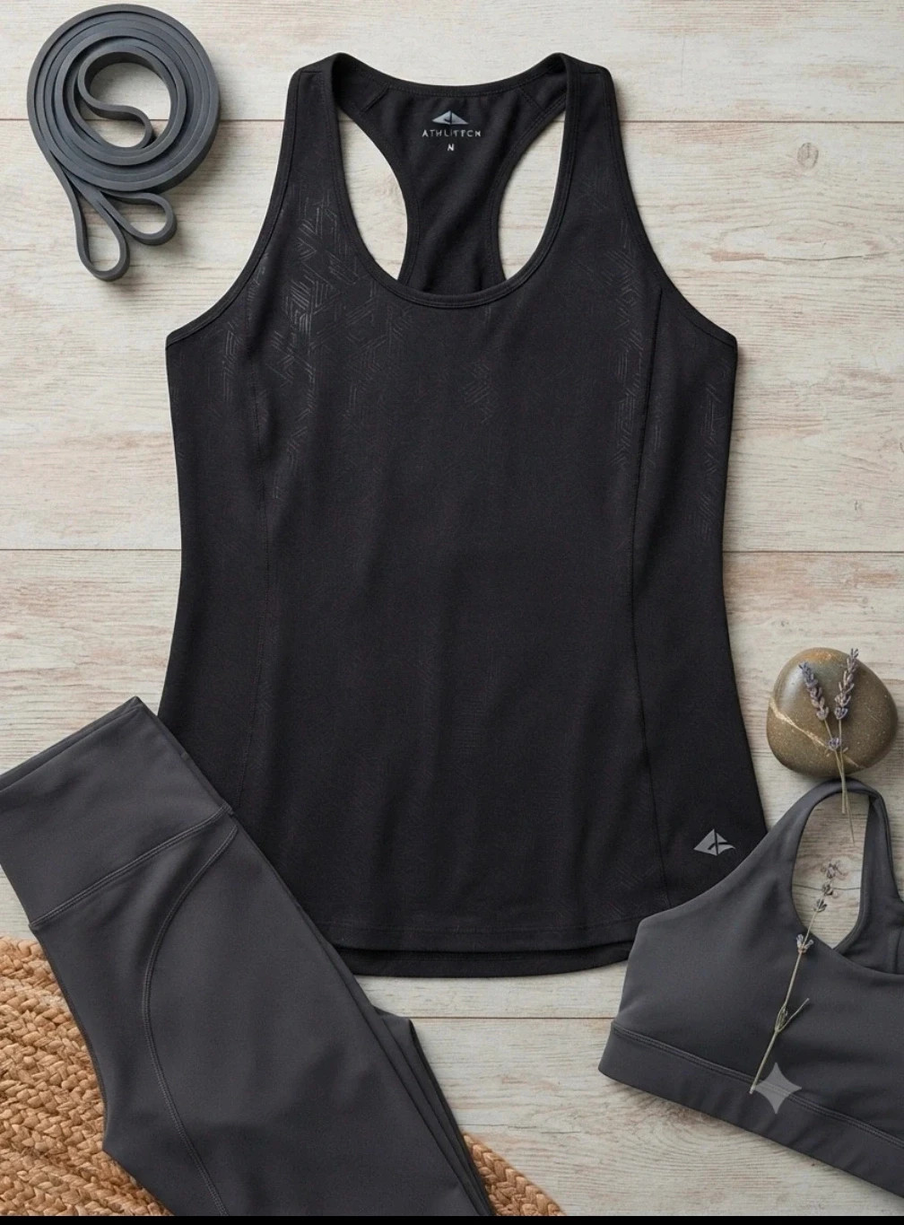 Débardeur sport Dos nageur femme Athlitech noir M – Fitness Running Yoga – Athlitech – taille M / 38 / 10 3