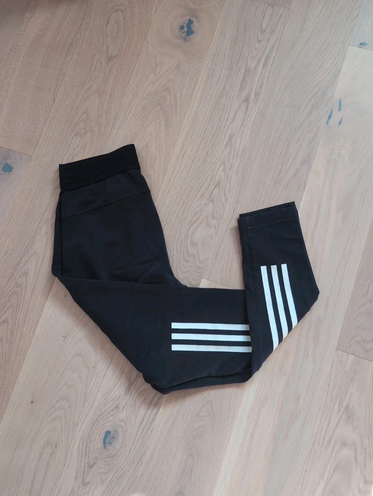 Adidas Legging Sport Noir Femme 3 Bandes Blanc T.S