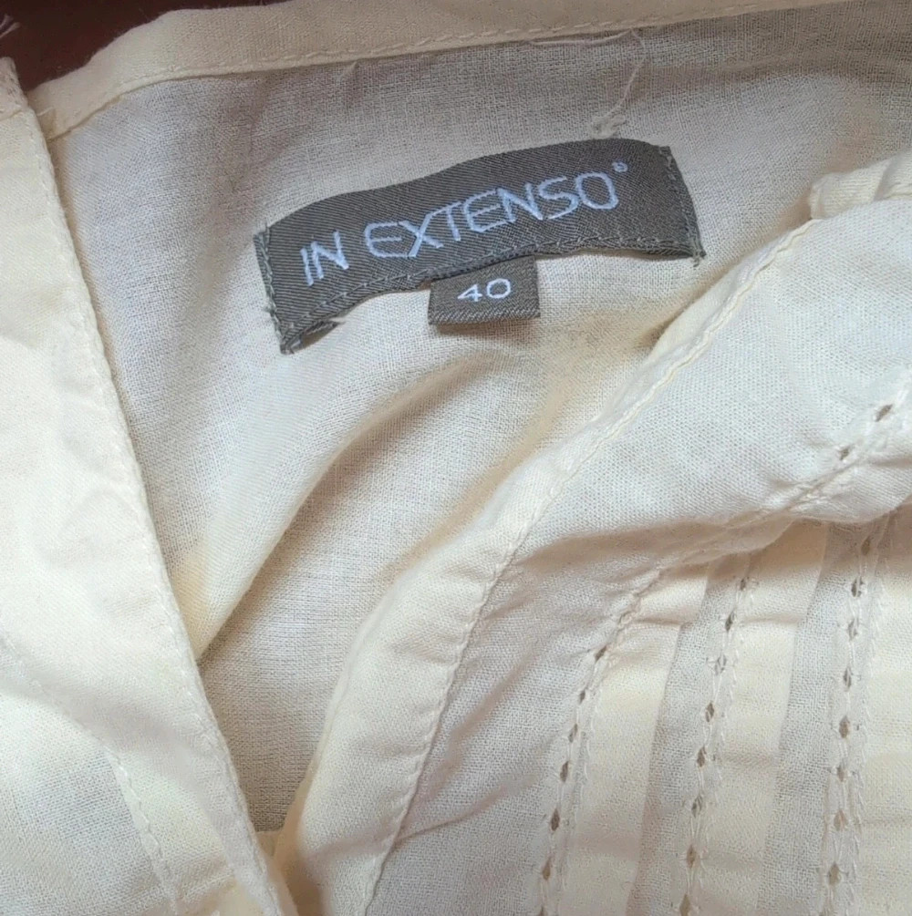 Chemise/blouse femme In Extenso jaune pastel détails brodés & Dentelle – In Extenso – taille M / 38 / 10 3