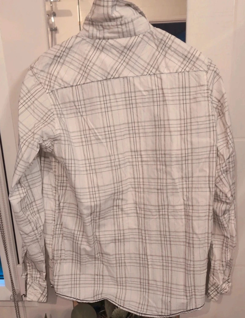 Chemise blanche à carreaux Garçon - Sandsoil - Taille 14 ans - Style Casual chic – Sandsoil – taille 14 ans / 164 cm 4