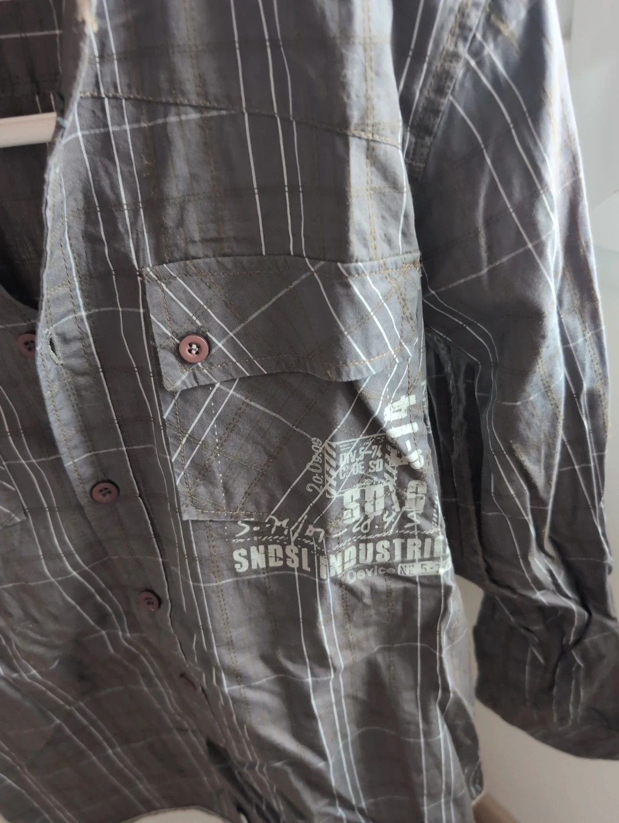 Chemise garçon à carreaux gris anthracite manches longues - Sandsoil - Taille 12 ans - Style Casual – Sandsoil – taille 12 ans / 152 cm 3