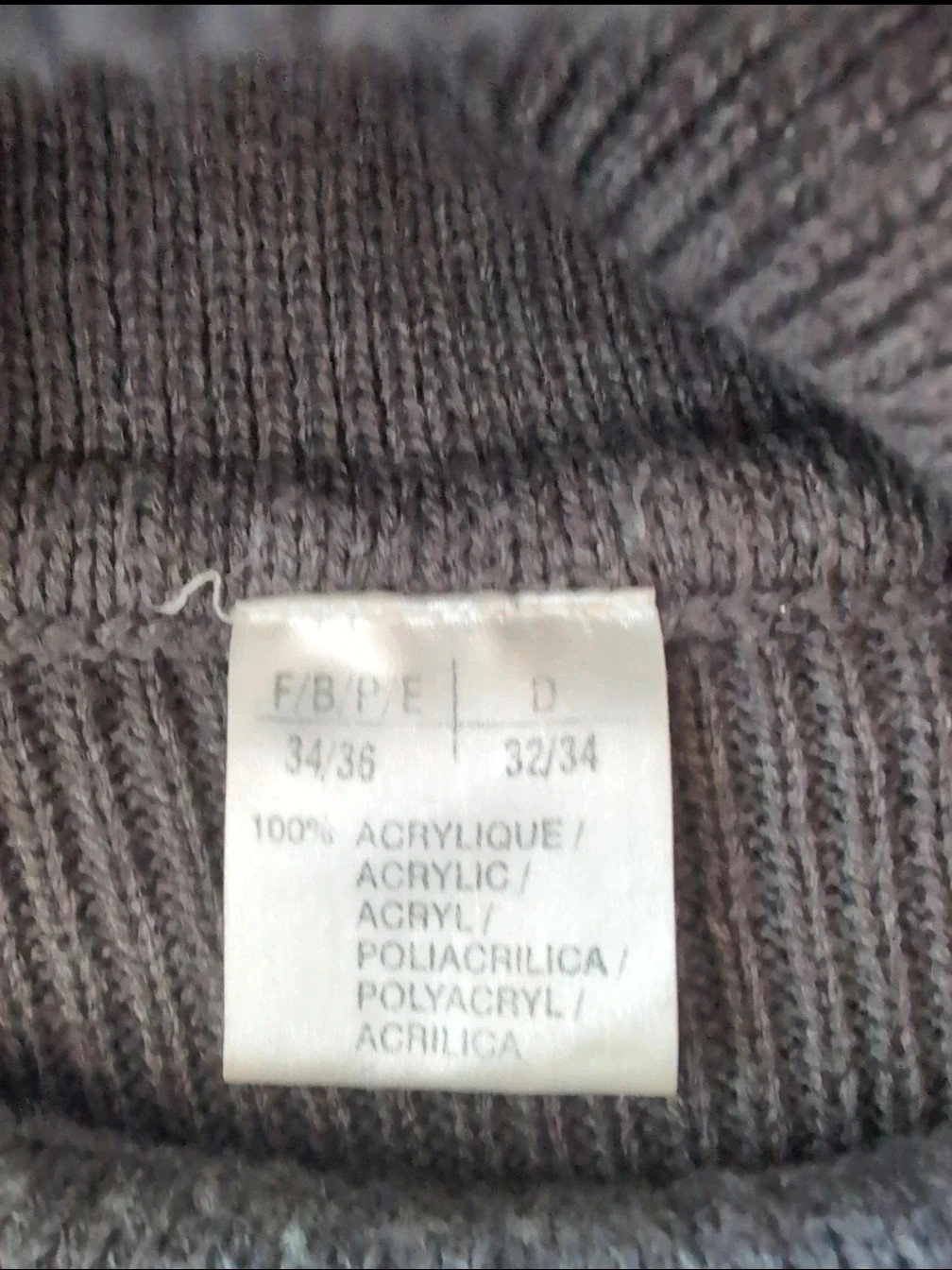 Robe pull La redoute Gris Maille Col montant Taille XS Élégante et féminine – La Redoute – taille XS / 34 / 6 4