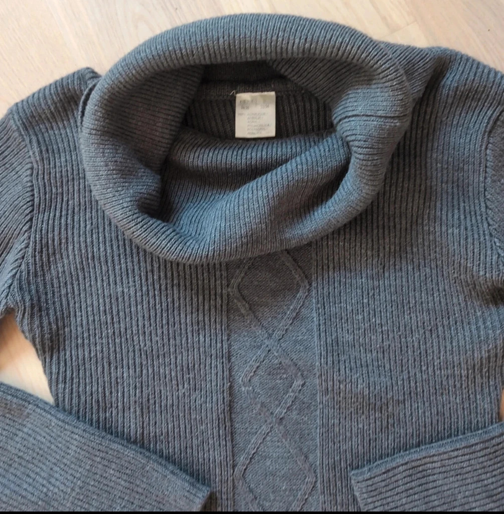 Robe pull La redoute Gris Maille Col montant Taille XS Élégante et féminine – La Redoute – taille XS / 34 / 6 5