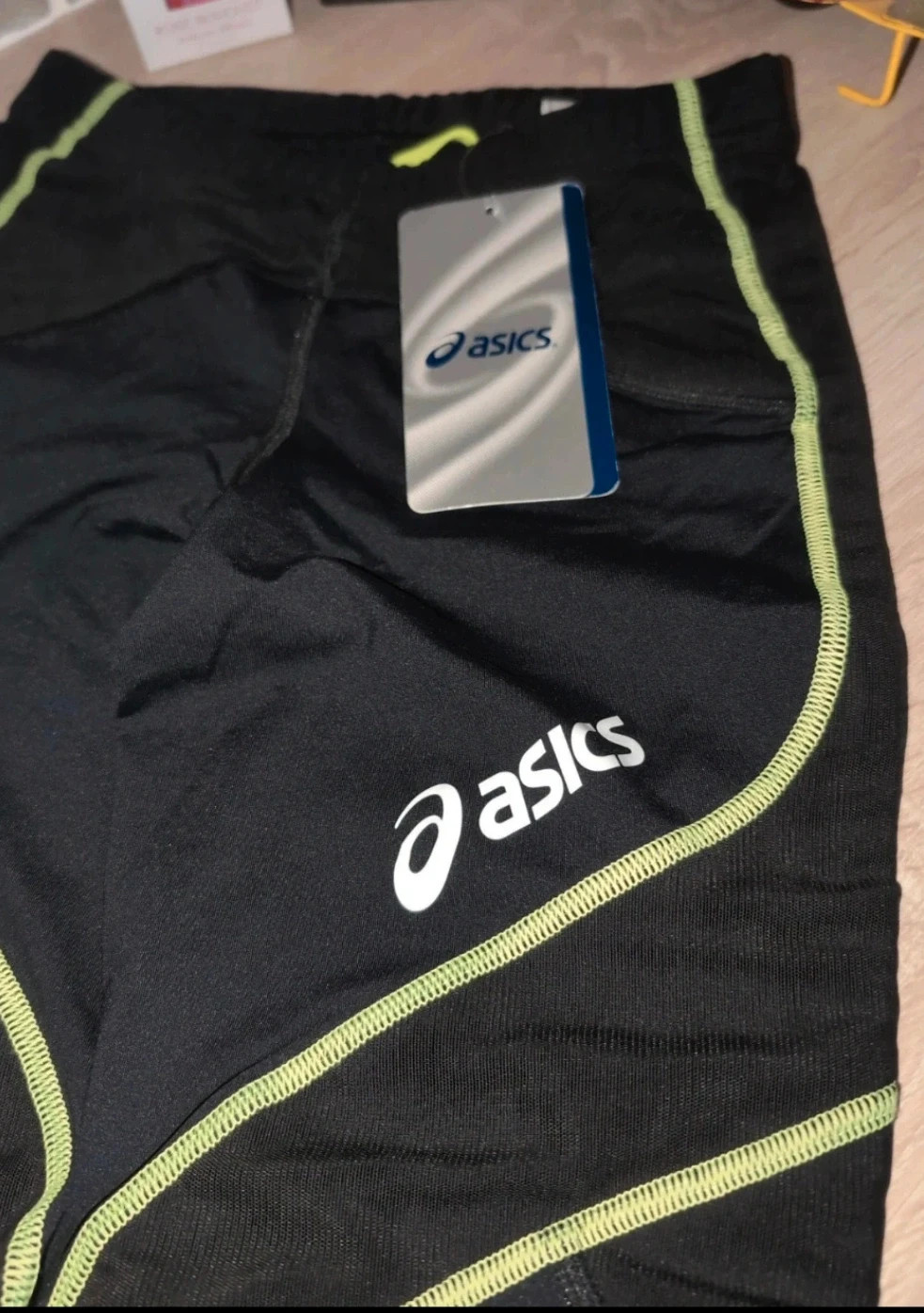Legging running Asics femme noir & vert fluo - Taille S - Look sportswear et dynamique – Asics – taille S / 36 / 8 2
