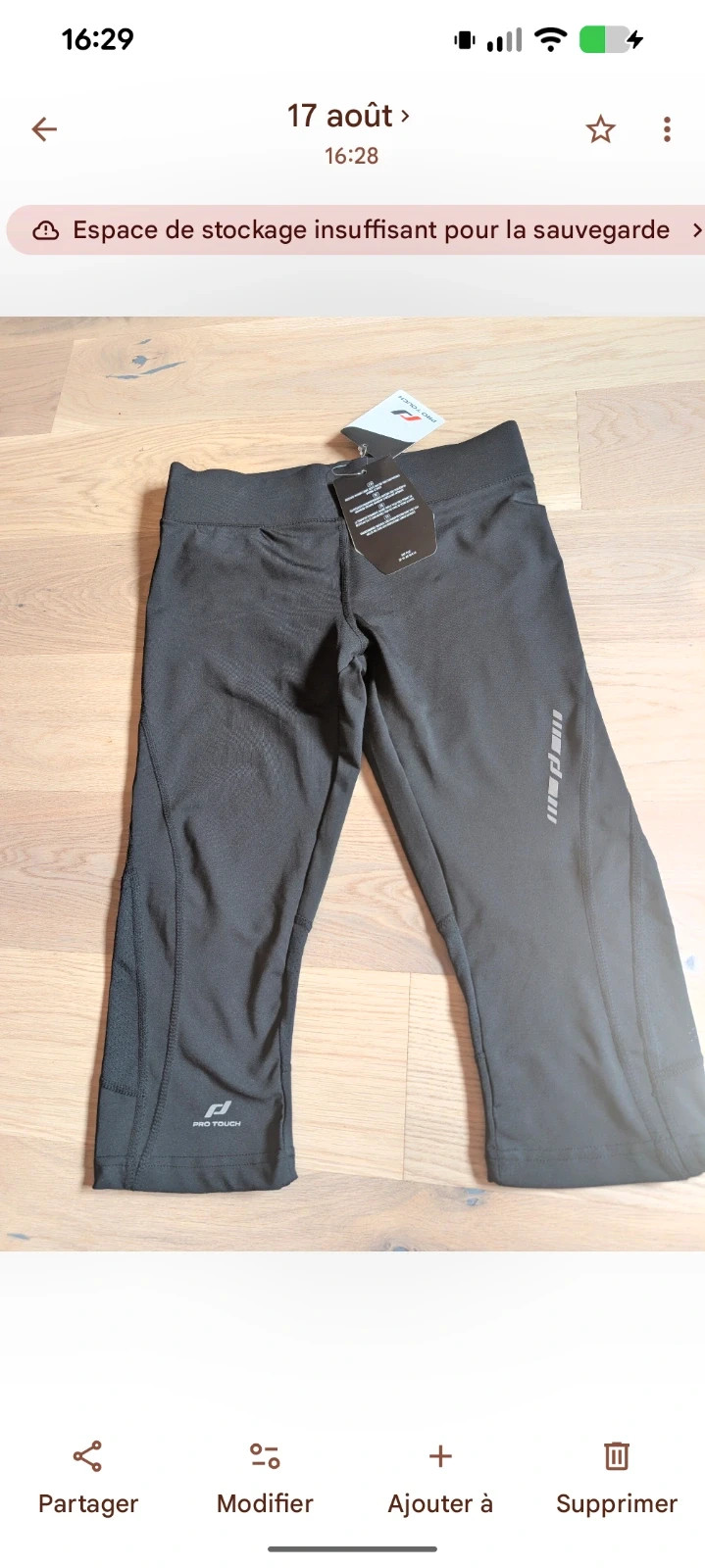 Pro Touch – Legging / pantalon de sport femme – T38 Running – Pro Touch – taille M / 38 / 10 3
