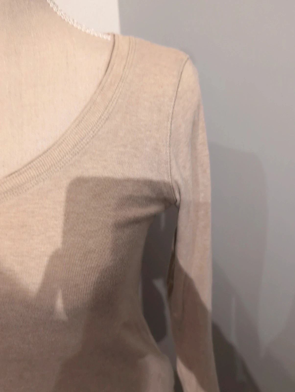 Tee-shirt manches longues Pimkie beige – XS – tendance – Pimkie – taille XS / 34 / 6 4