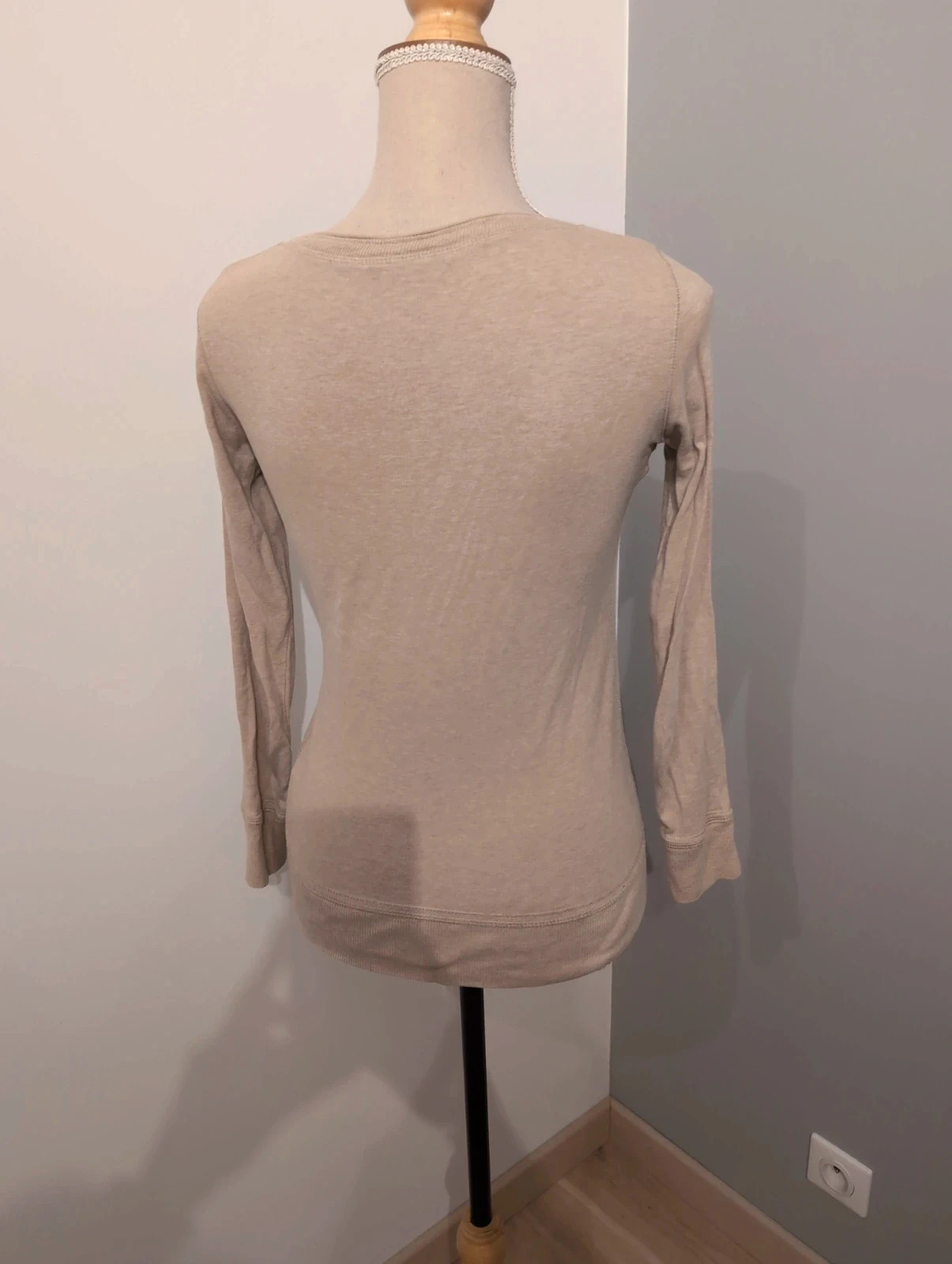 Tee-shirt manches longues Pimkie beige – XS – tendance – Pimkie – taille XS / 34 / 6 5