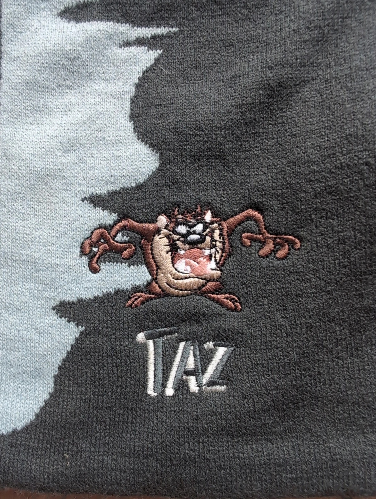 Écharpe enfant Looney Tunes – Taz –gris foncé et gris clair – Looney Tunes 3