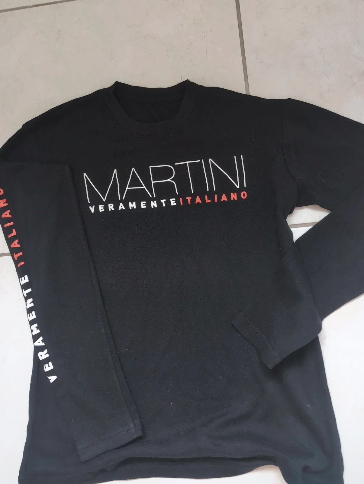 T-shirt manches longues homme Martini – Taille L – Noir