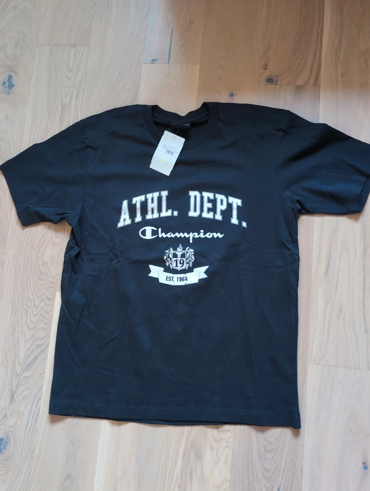 T-shirt Champion Athl. Dept. Bleu marine – Taille M – style streetwear