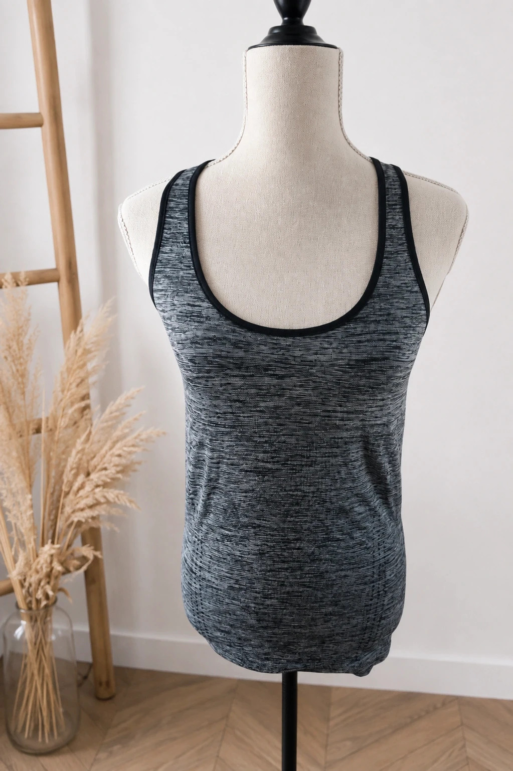 Crivit -débardeur sport running femme M gris chiné dos nageur