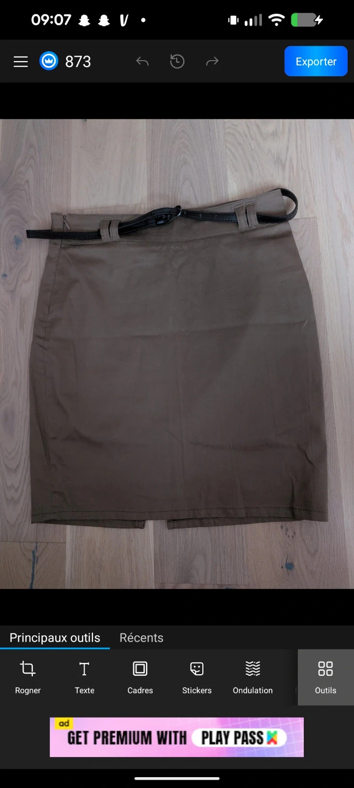 Jupe In Extenso marron T36 – Coupe droite – Ceinture incluse – Chic & intemporelle – In Extenso – taille S / 36 / 8 4