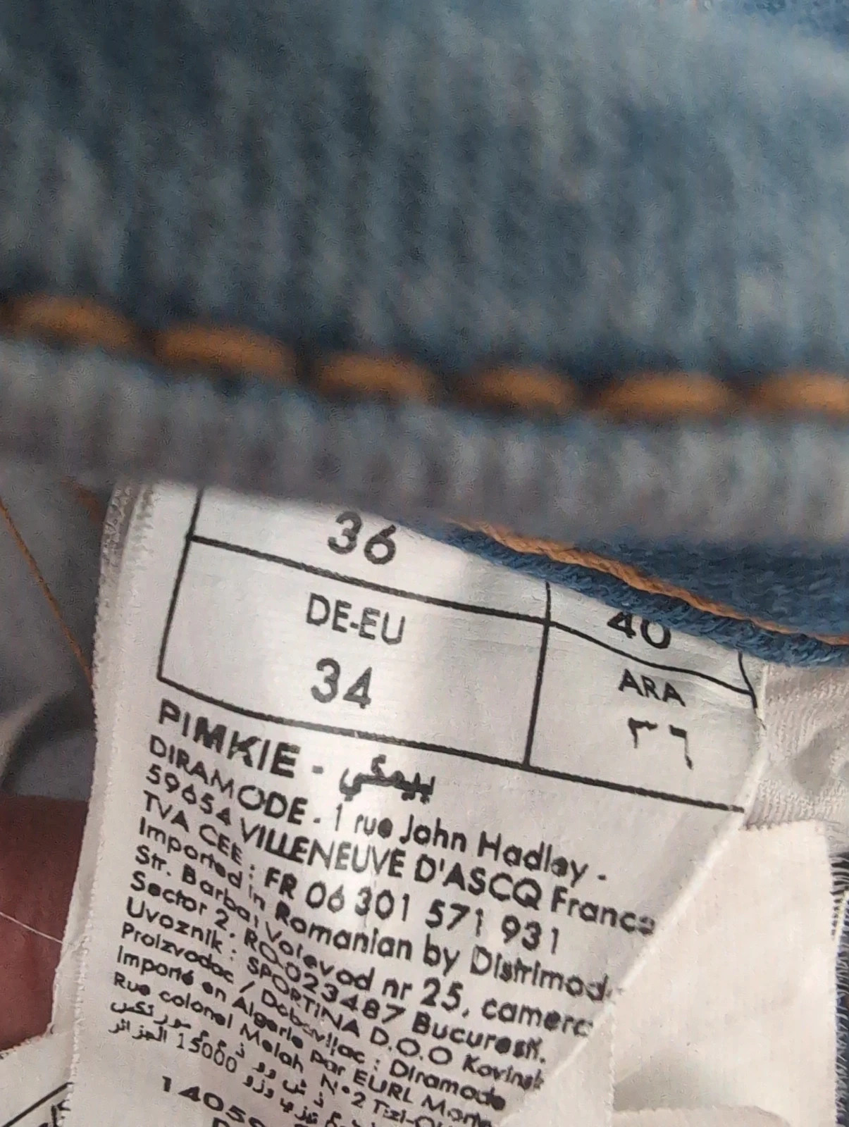 Jean slim destroy bleu clair Pimkie T. 36 - Zips chevilles - casual tendance – Pimkie – taille S / 36 / 8 5