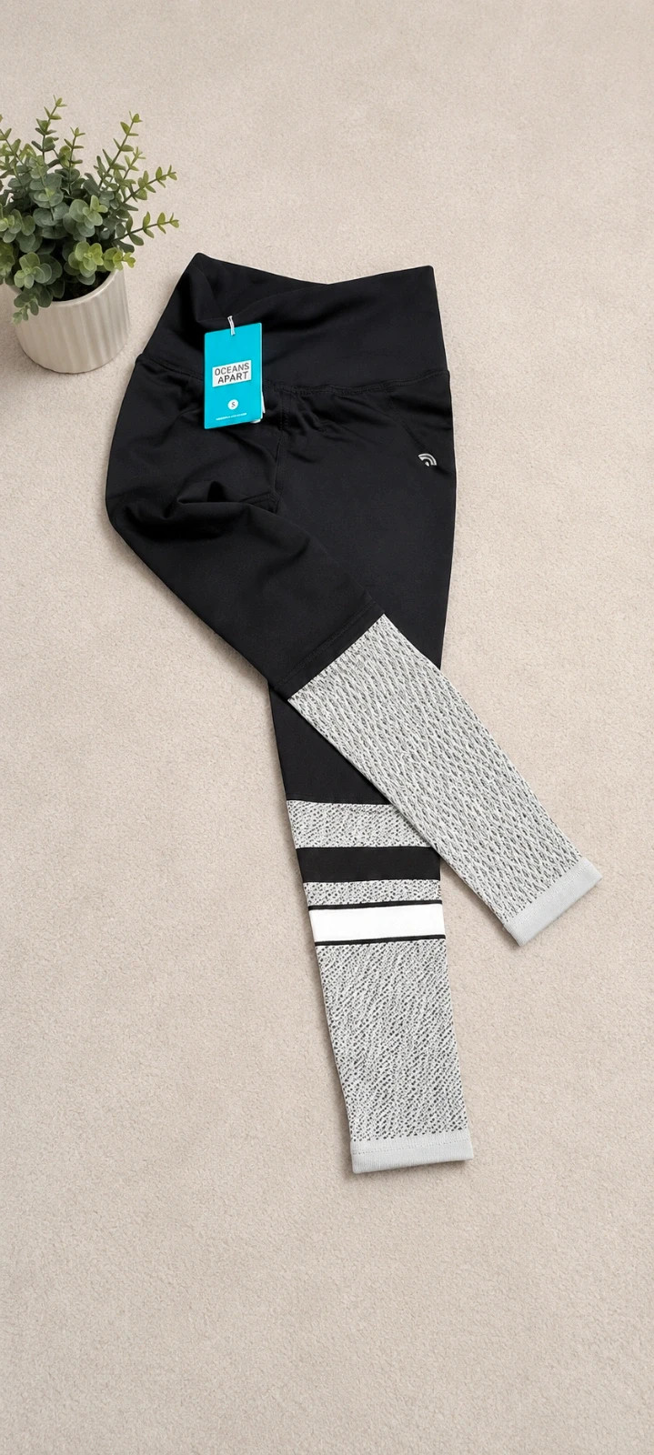 Legging Oceans Apart Taille S Neuf Étiquette Running Fitness Yoga Taille Haute Gainant Noir