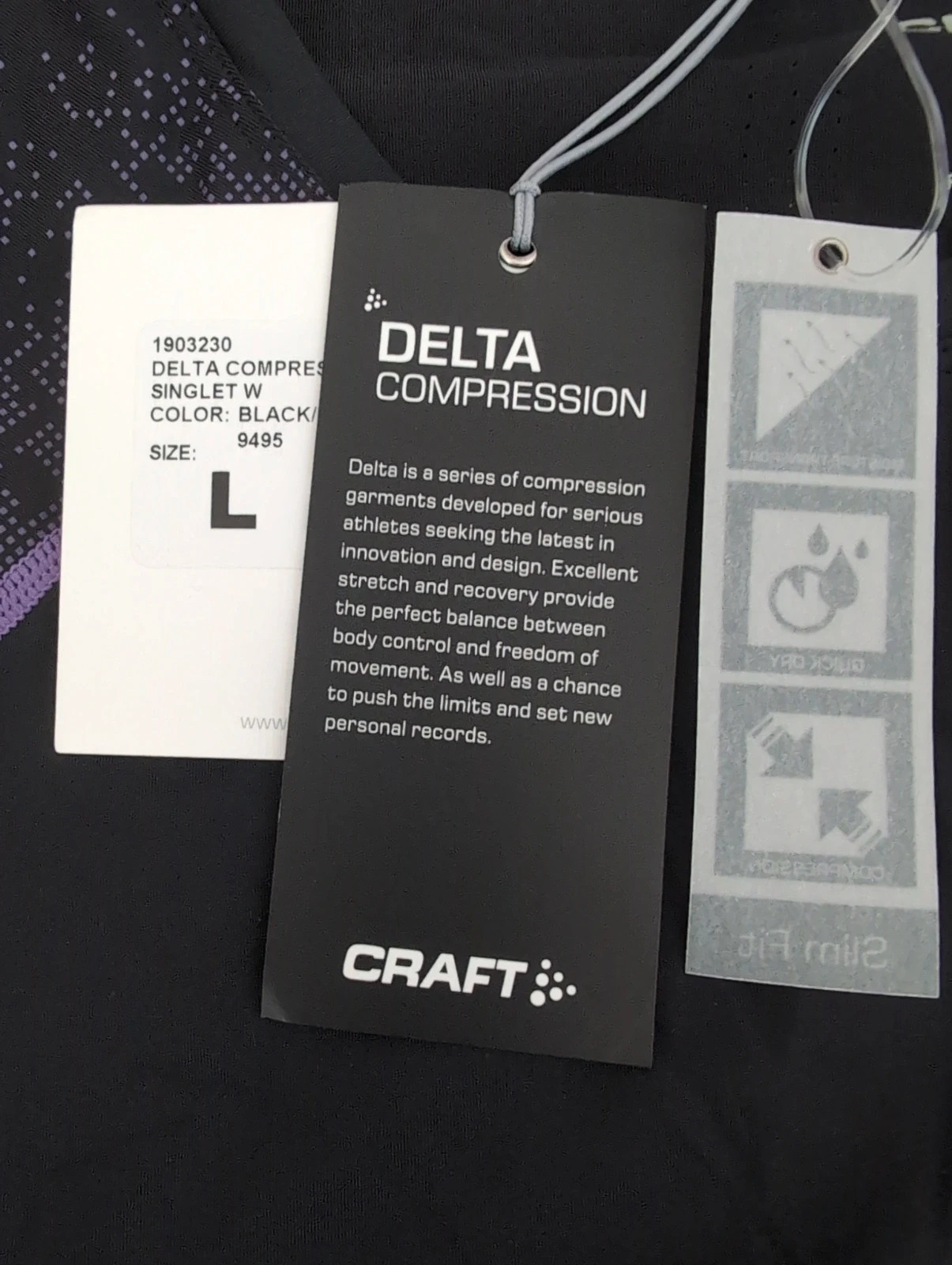 CRAFT Delta Compression Débardeur Running Compression Femme Noir Taille L – Craft – taille L / 40 / 12 5