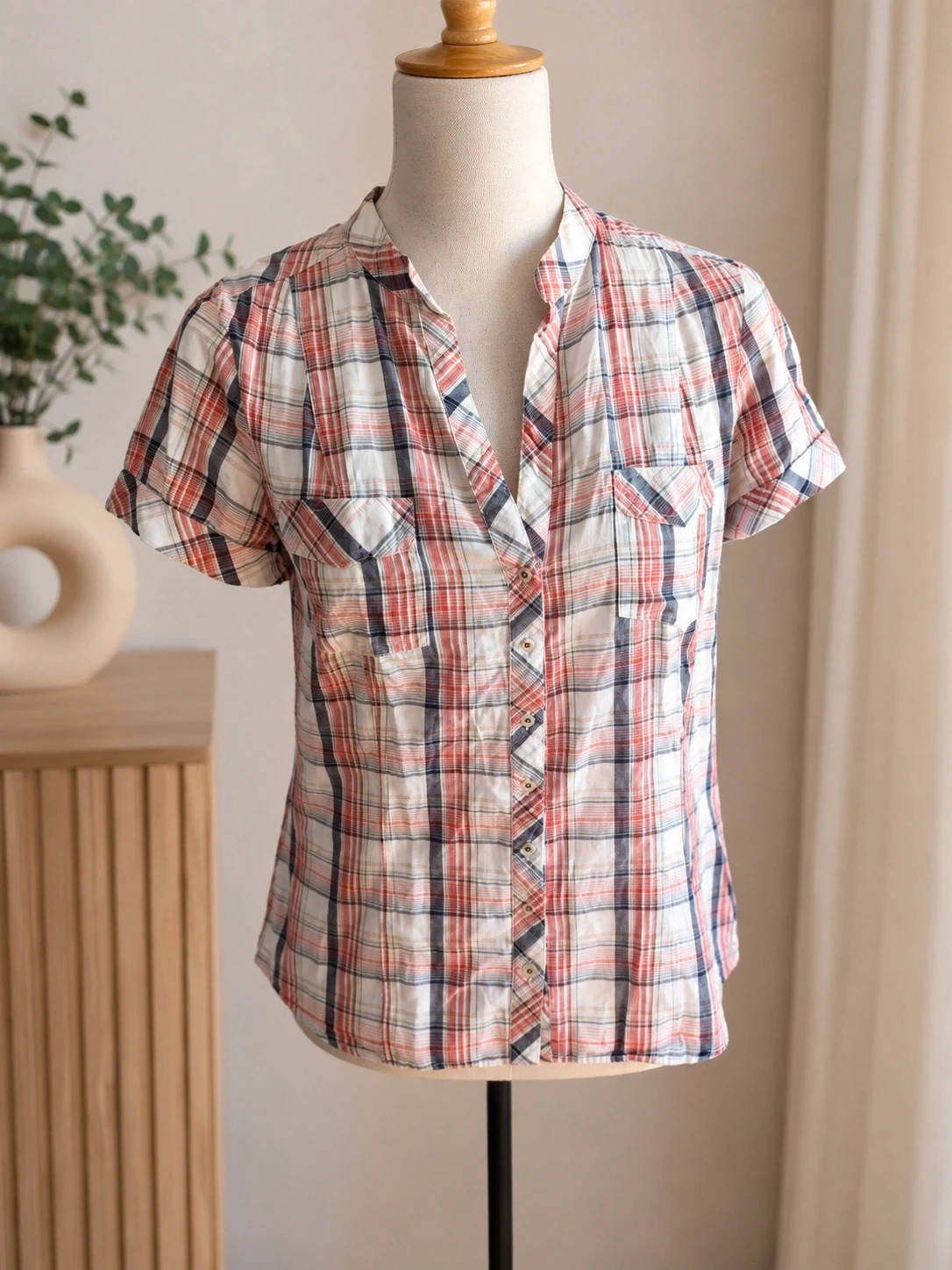 Chemise Zara à carreaux vintage femme . T M - Style preppy vintage – Zara – taille M / 38 / 10 2