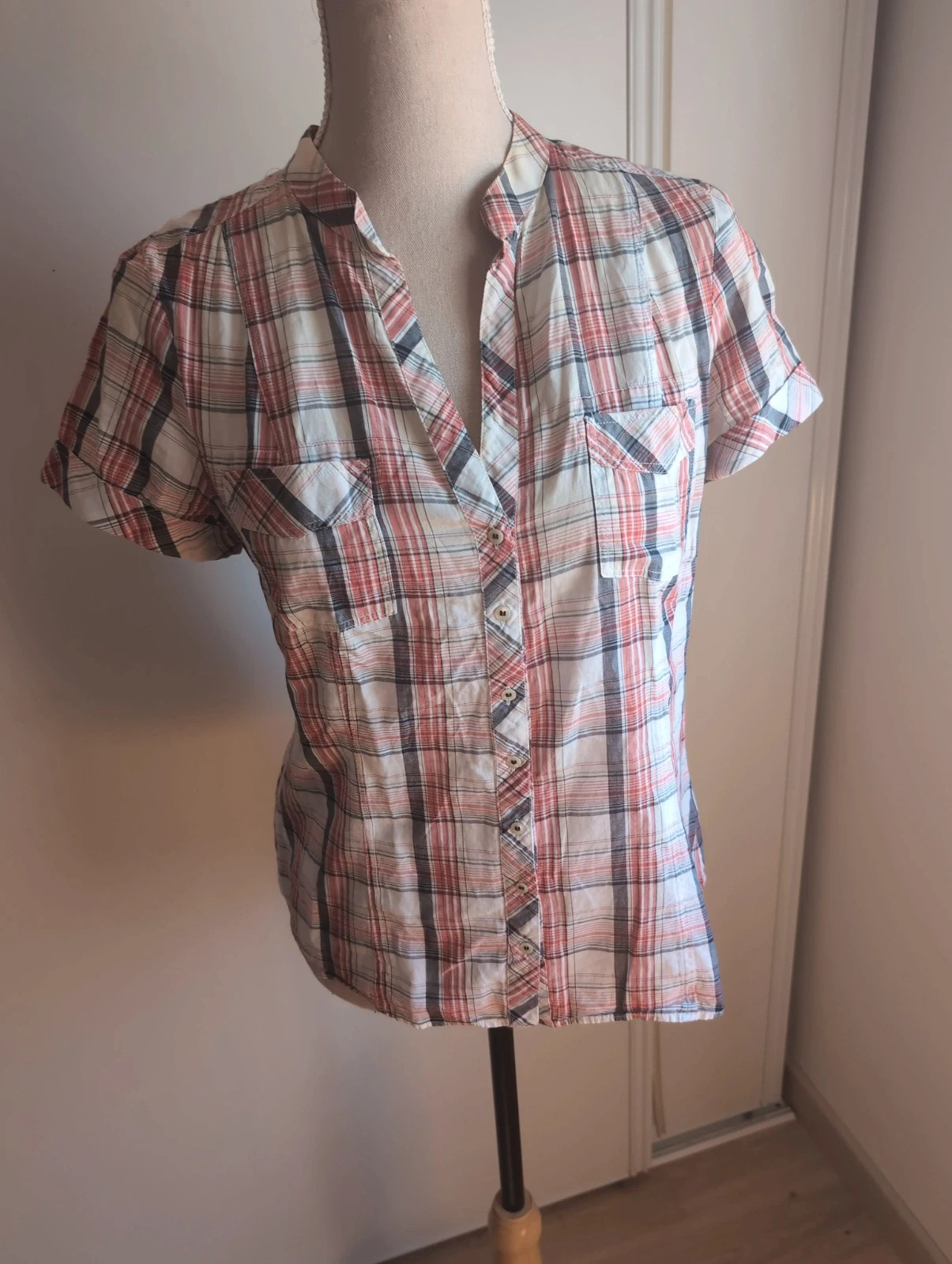 Chemise Zara à carreaux vintage femme . T M - Style preppy vintage – Zara – taille M / 38 / 10 3