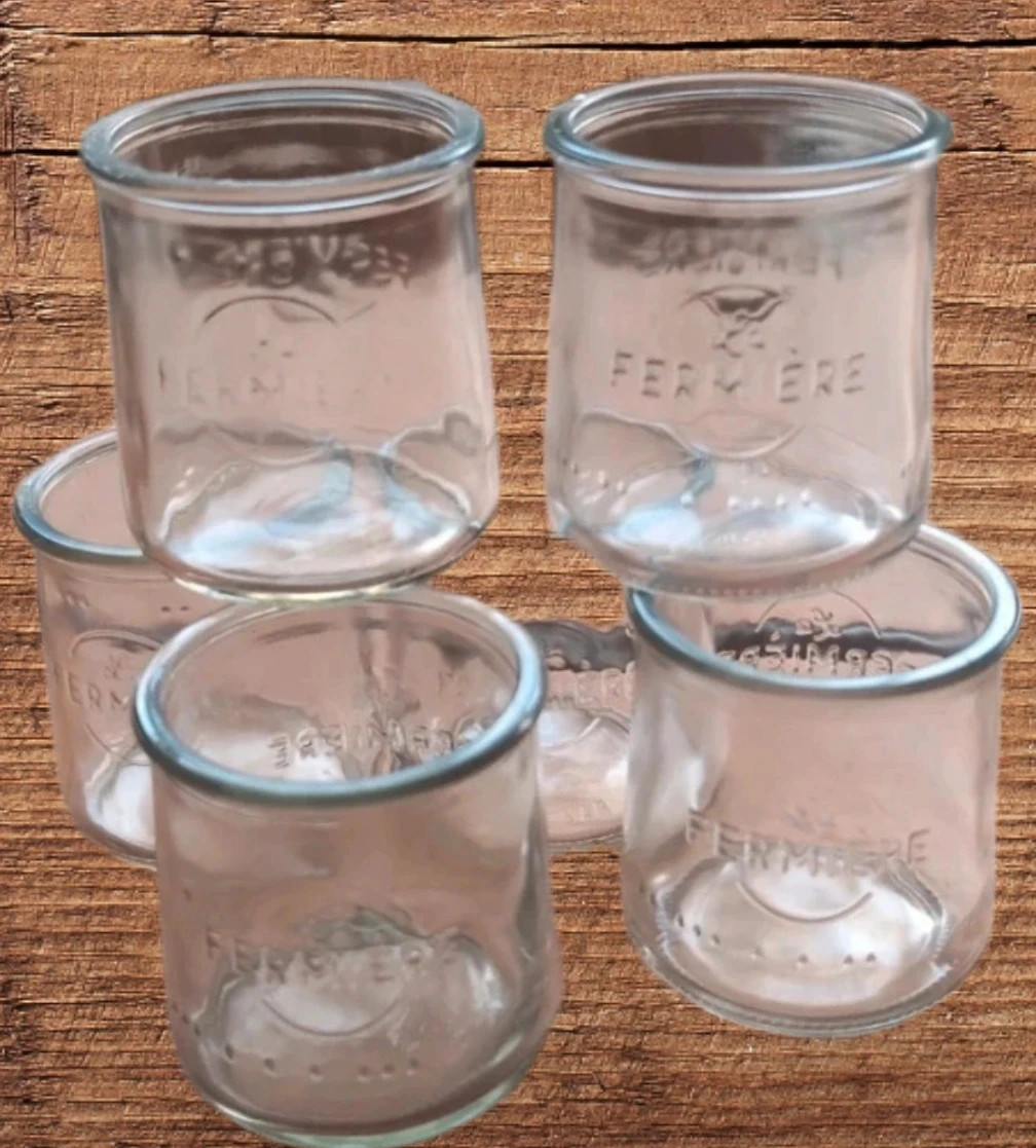 Lots de 6 pots en verre La Fermière - vintage et déco Bohème – la fermière 2