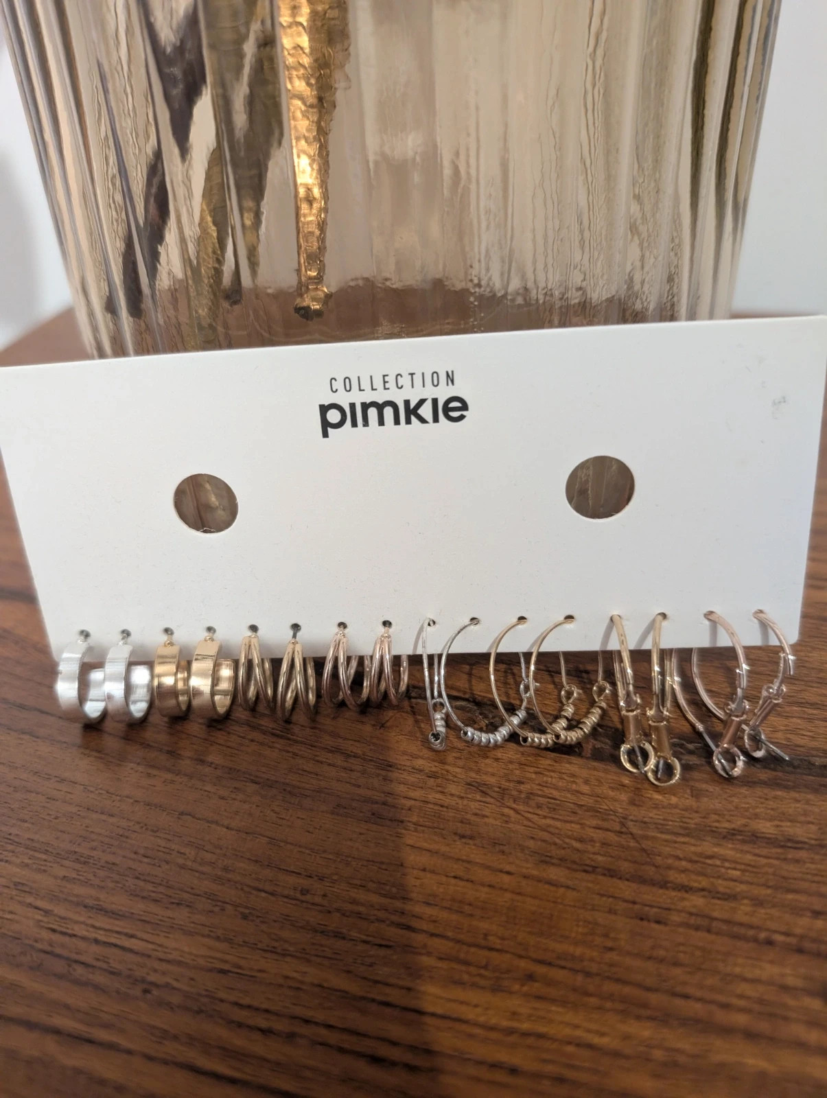 Lot de 8 paires de boucles d'oreilles créoles Pimkie – Argenté & Doré