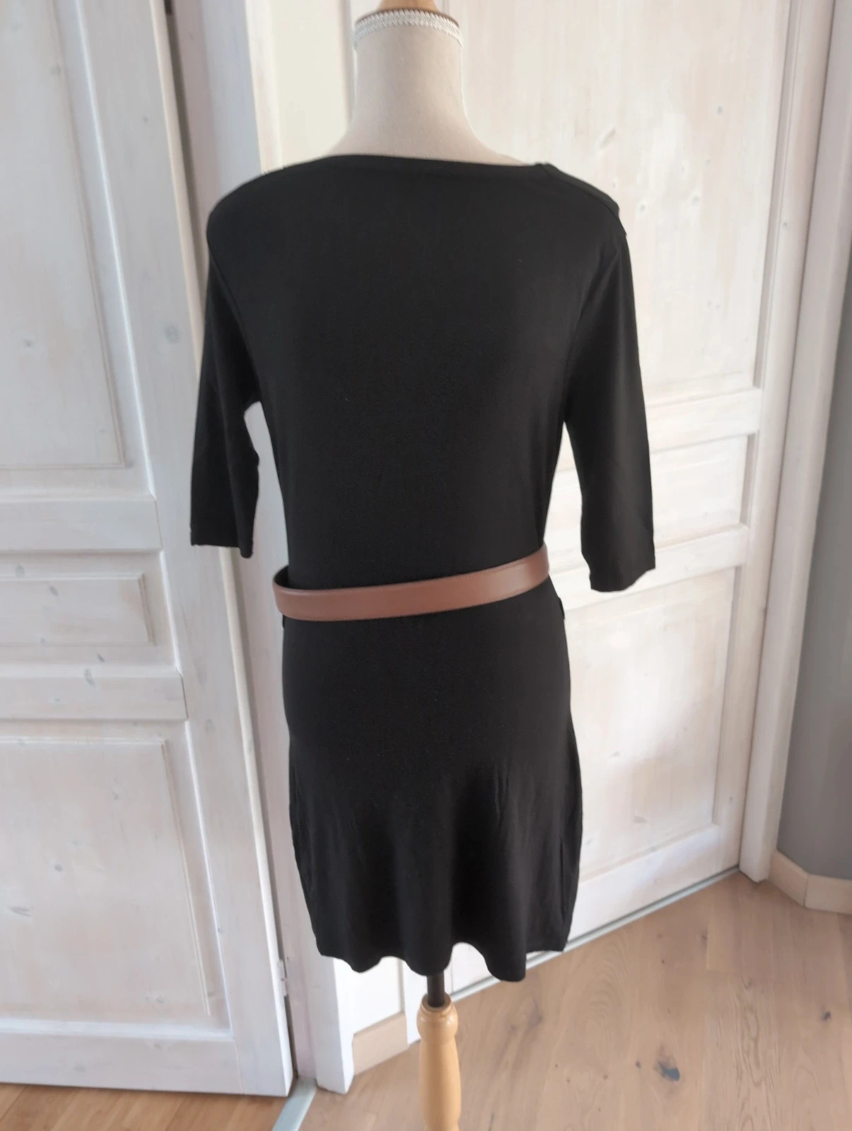 Robe Pimkie col drapé noire Élégante & flatteuse look chic - Taille M – Tendance – taille M / 38 / 10 5