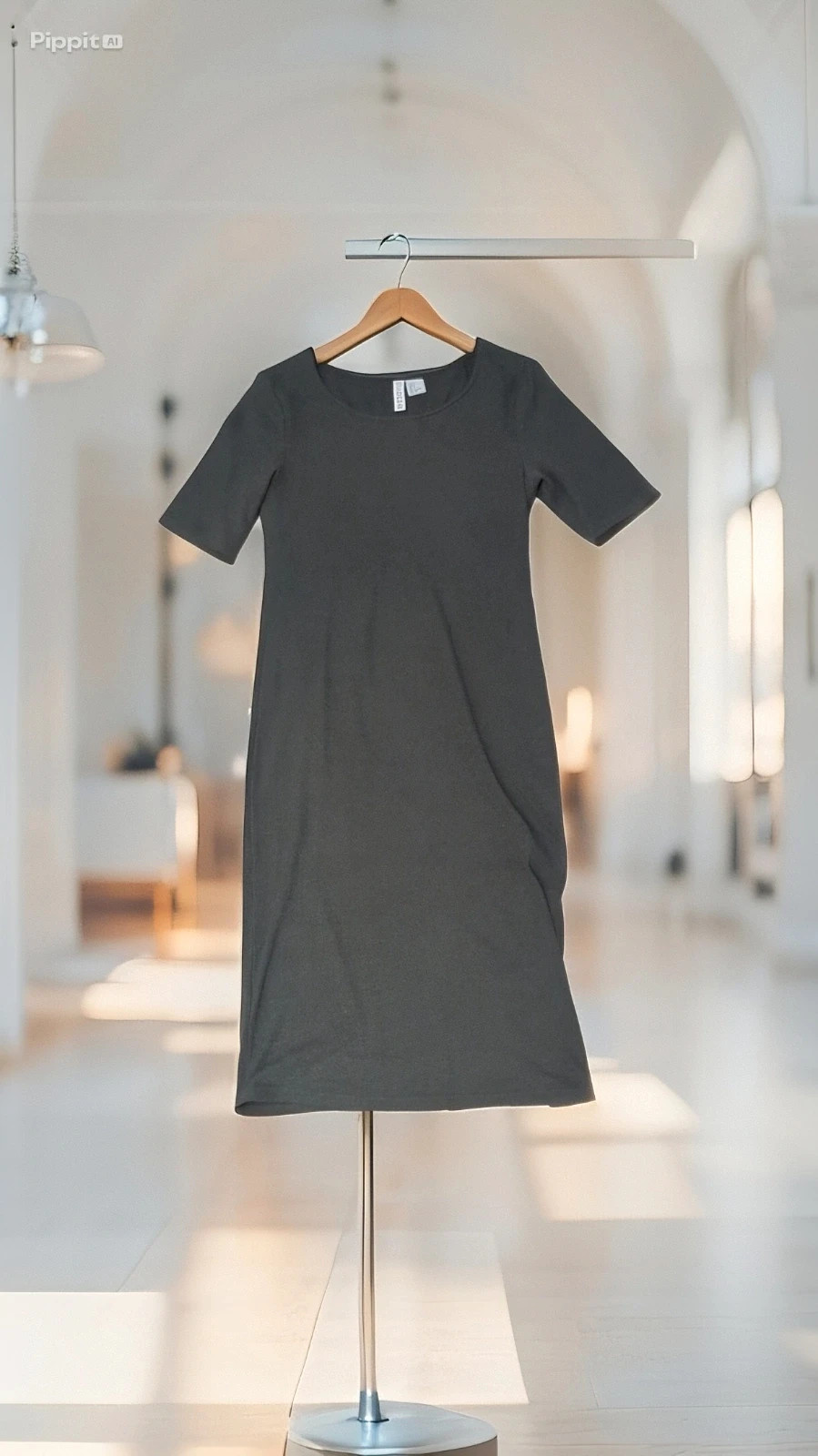 Robe moulante été kaki manches courtes H&M - Taille S Style chic moderne – Tendance – taille S / 36 / 8 2