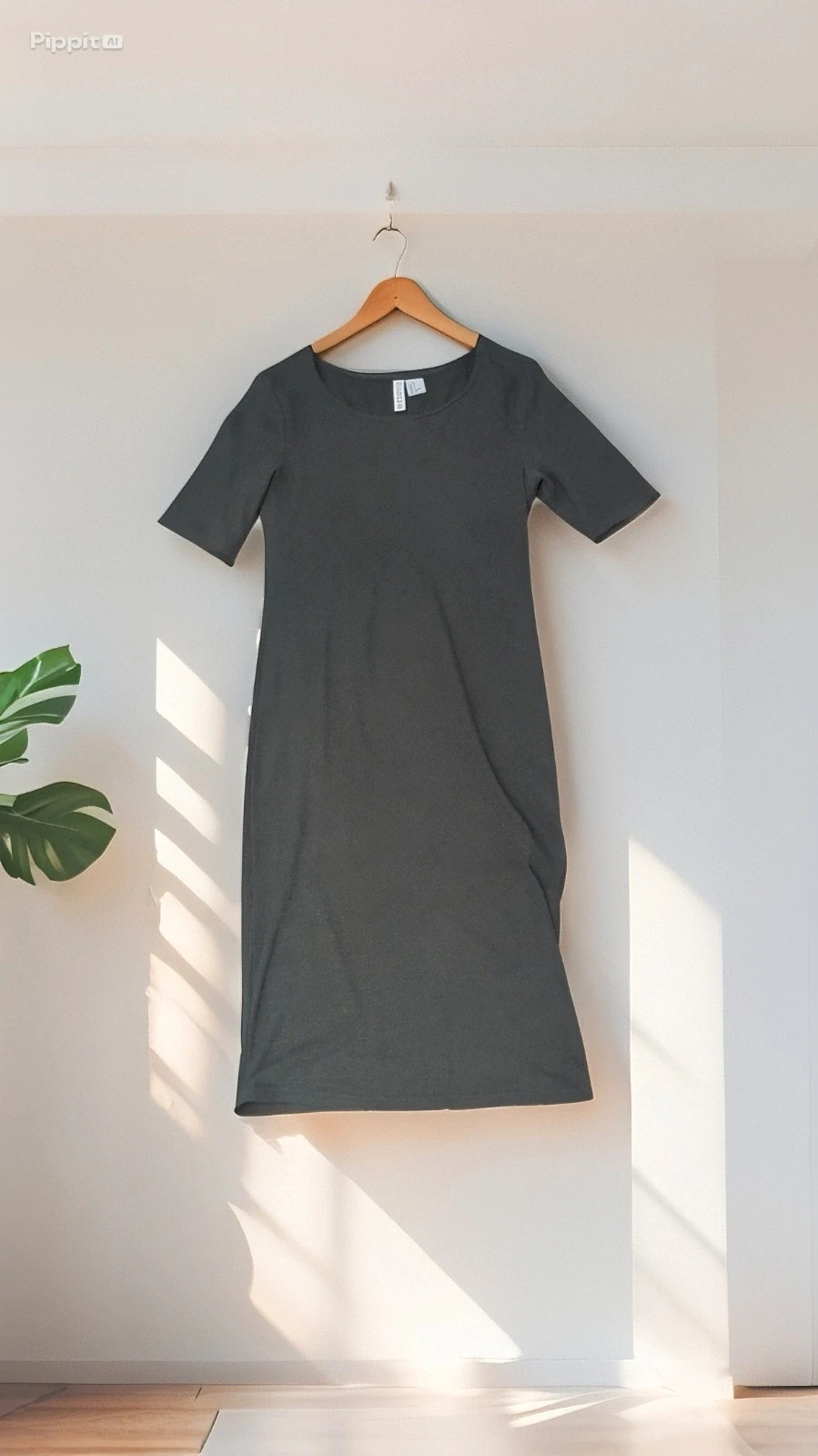 Robe moulante été kaki manches courtes H&M - Taille S Style chic moderne – Tendance – taille S / 36 / 8 4