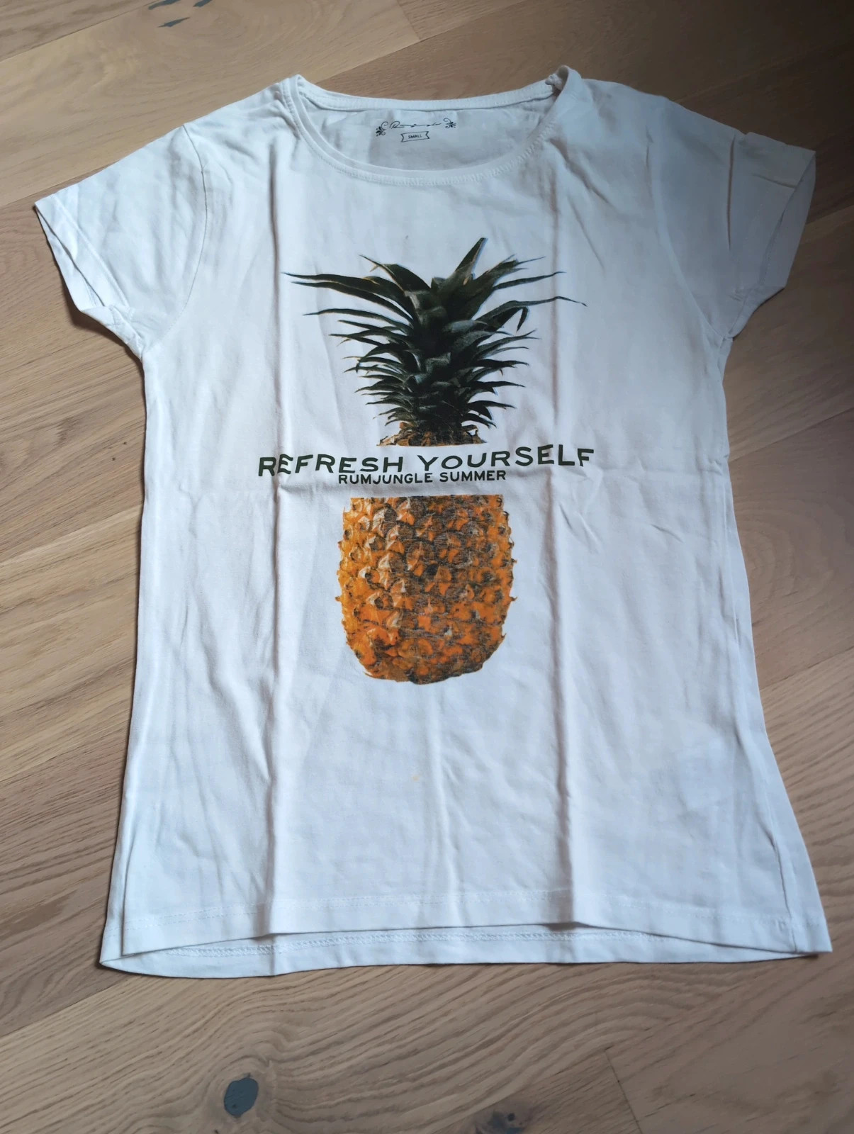T-shirt blanc Rumjungle femme – Taille S – Très bon état – Tendance – taille S / 36 / 8 4