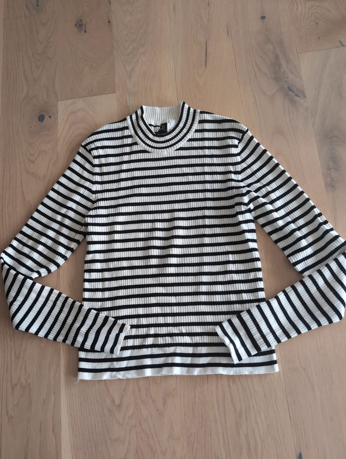 Marinière H&M côtelée noir & blanc – Taille M/38 – État neuf – H&M – taille M / 38 / 10 2
