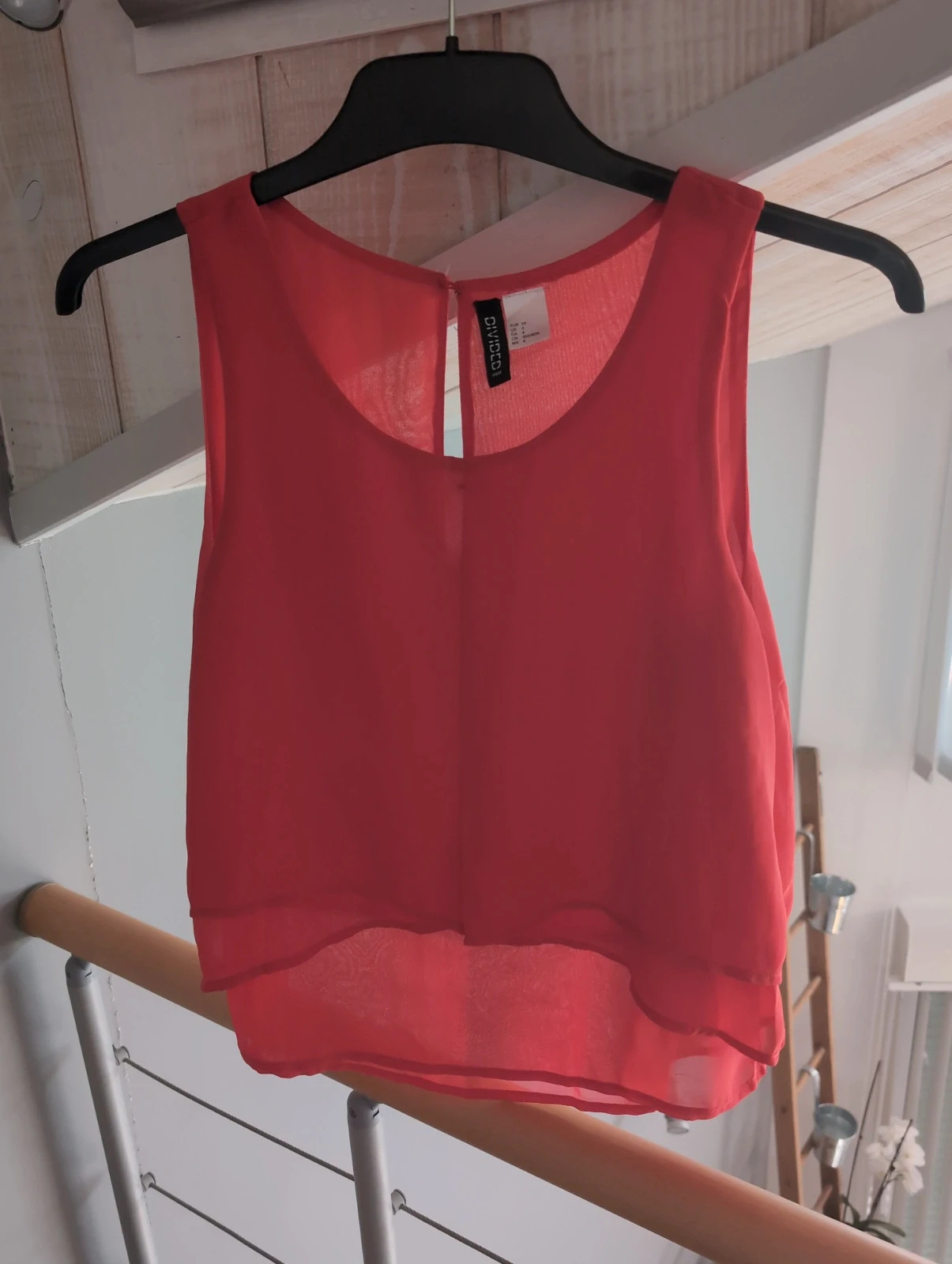 Top d’été rouge fluide H&M – XS 34 – Élégant & léger – Tendance – taille XS / 34 / 6 4