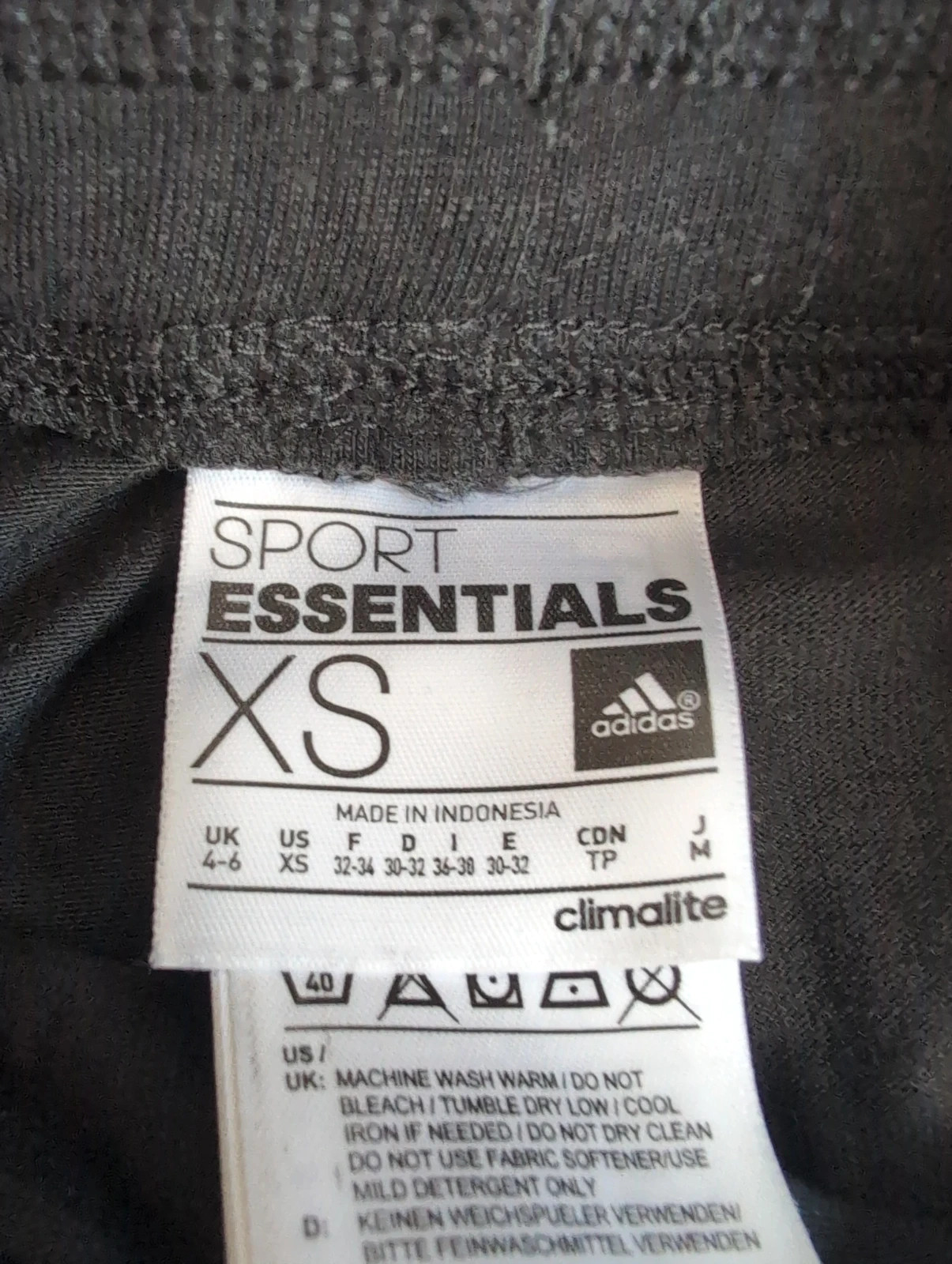 Adidas Climalite Short Sport Femme Noir 3 Bandes XS 34 Neuf sans étiquette – adidas – taille XS / 34 / 6 5