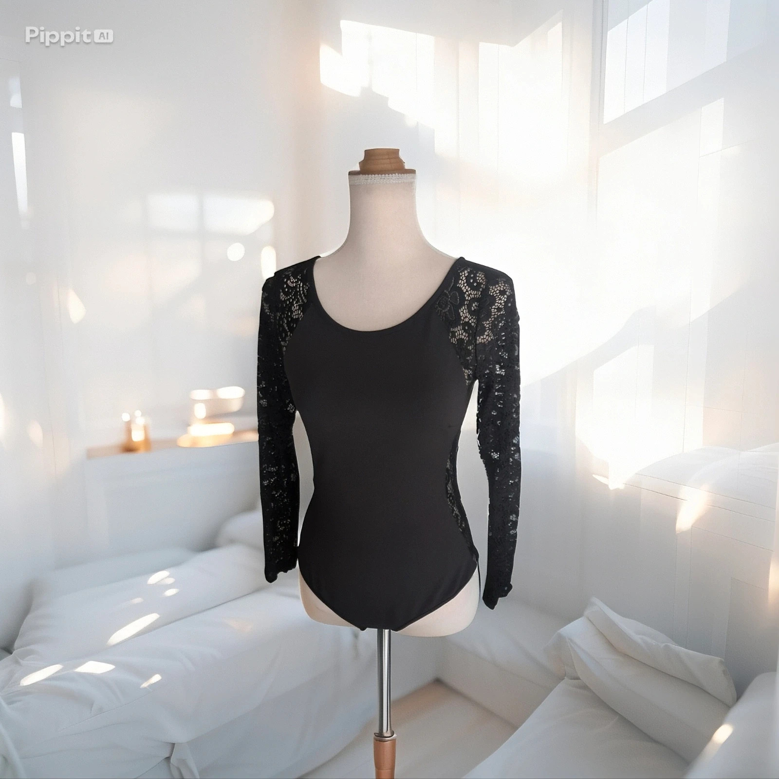 Body noir dos dentelle ouvert chic – Louis Six – Taille L – Tendance – taille L / 40 / 12 4