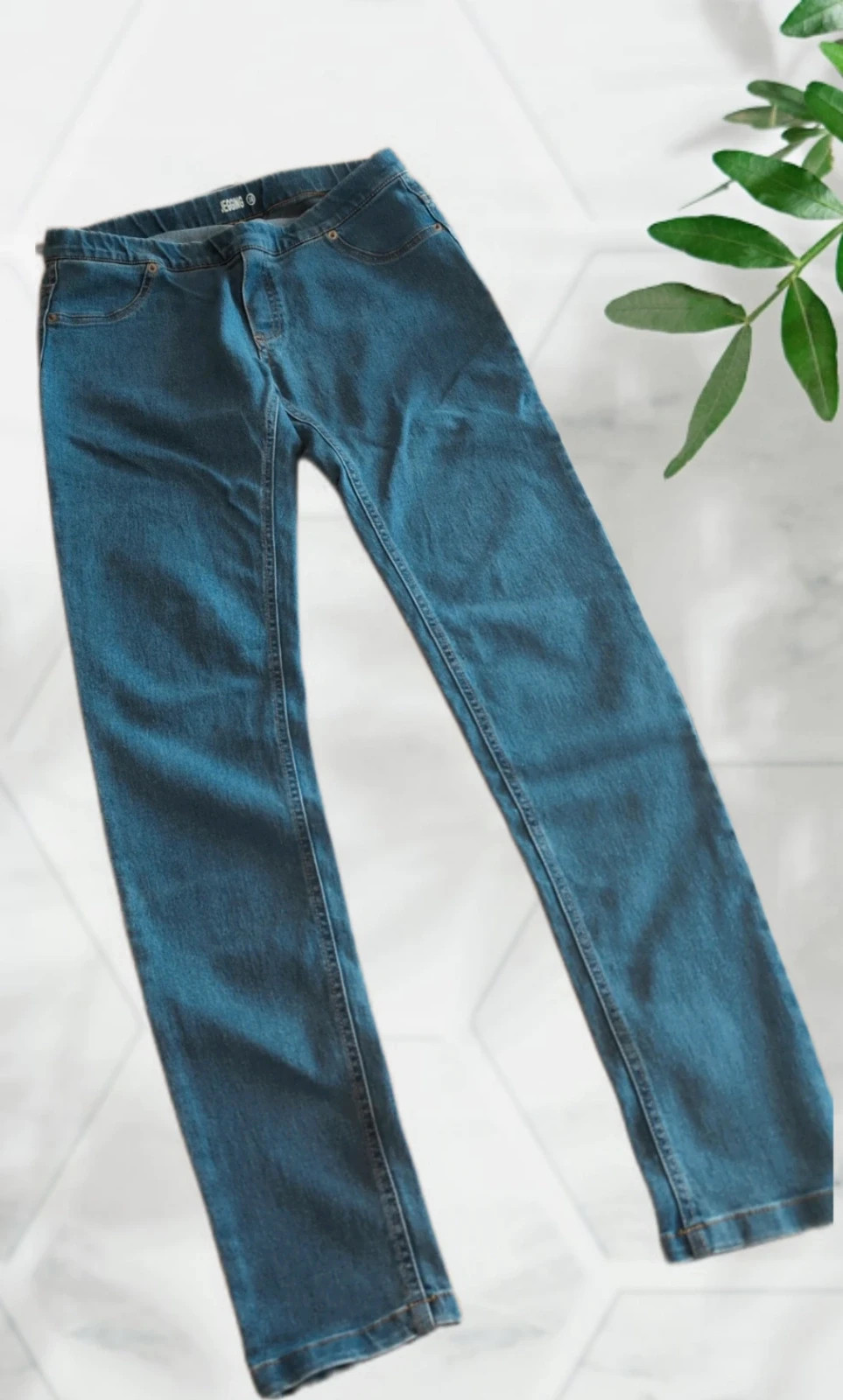 Jegging skinny bleu femme taille 36 neuf coupe slim denim tendance – sansnom. – taille S / 36 / 8 2