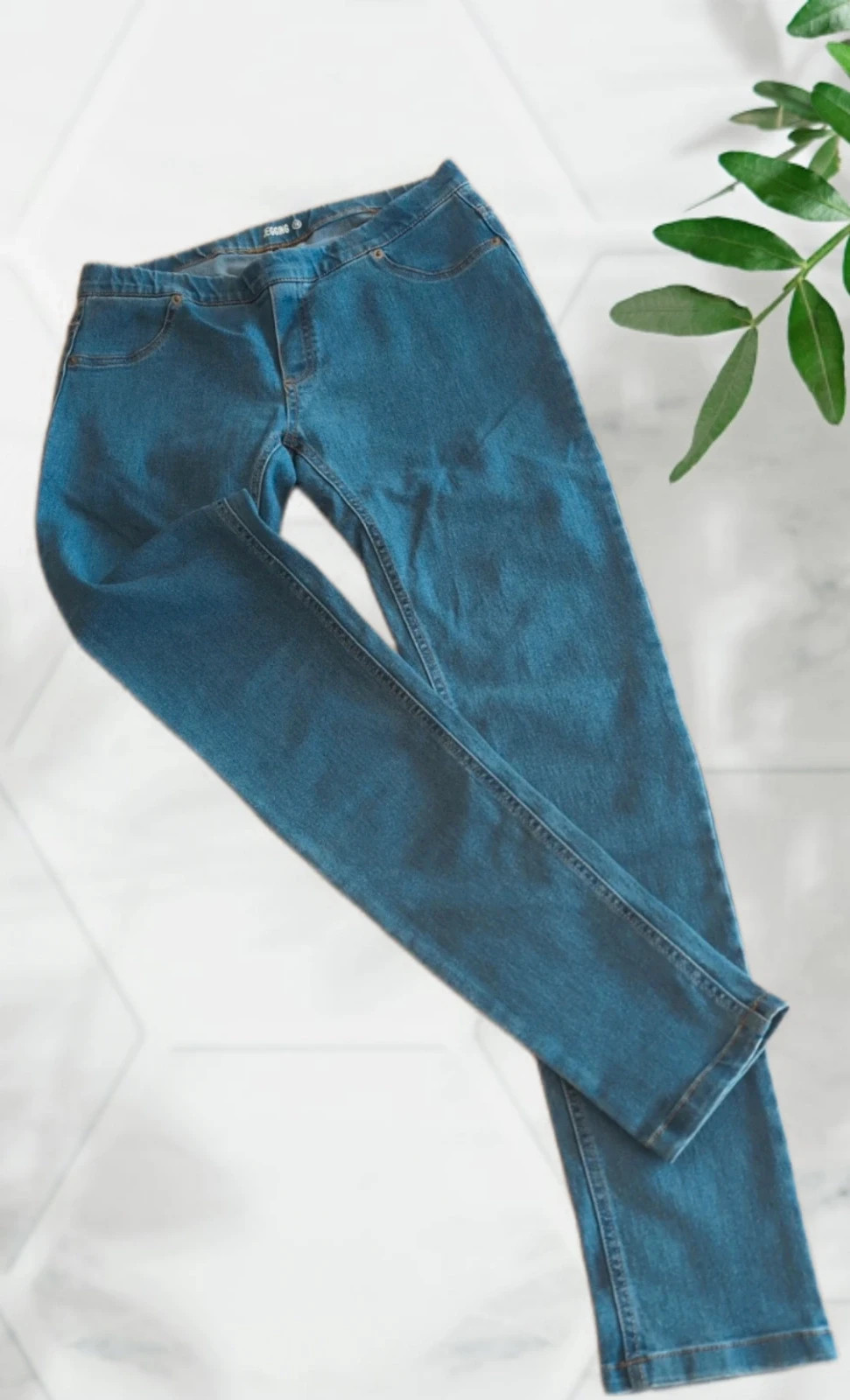 Jegging skinny bleu femme taille 36 neuf coupe slim denim tendance
