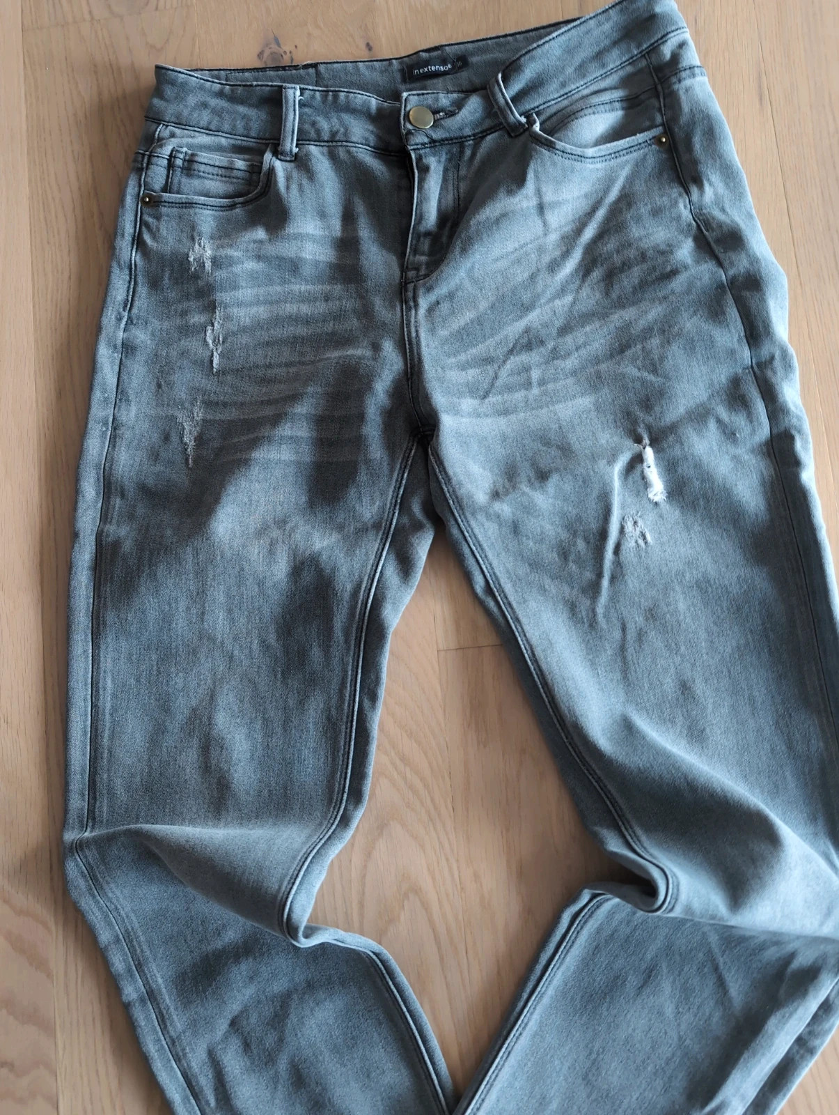 Jean skinny gris délavé T36 – effet push-up – comme neuf – In Extenso – taille S / 36 / 8 3