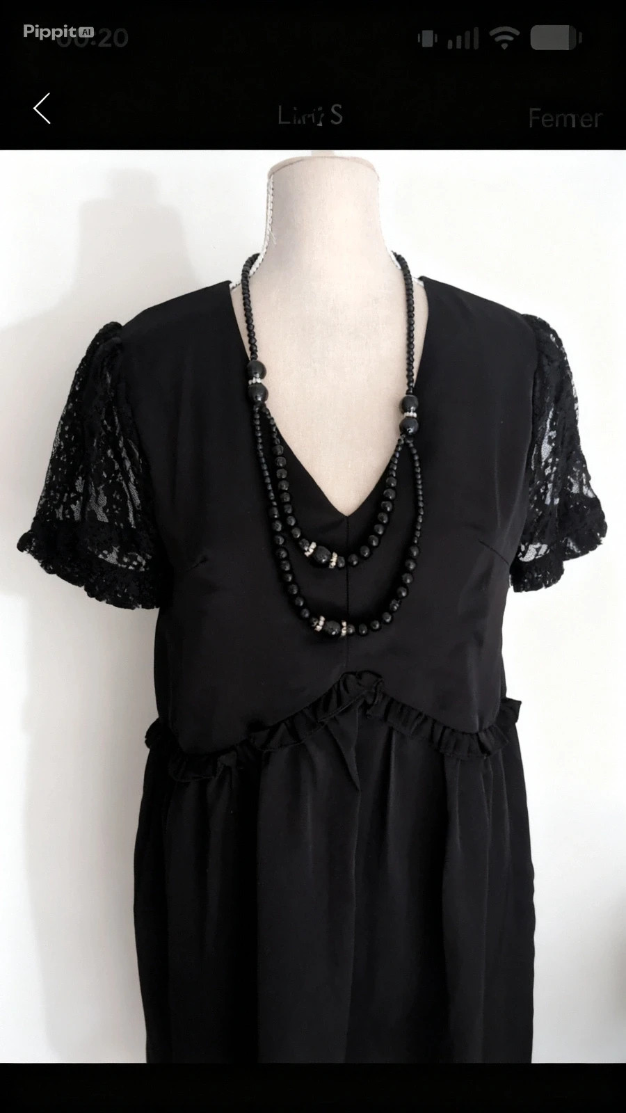 Robe noire dentelle chic Emma et Ella – Élégante & tendance – Taille S – Tendance – taille S / 36 / 8 3