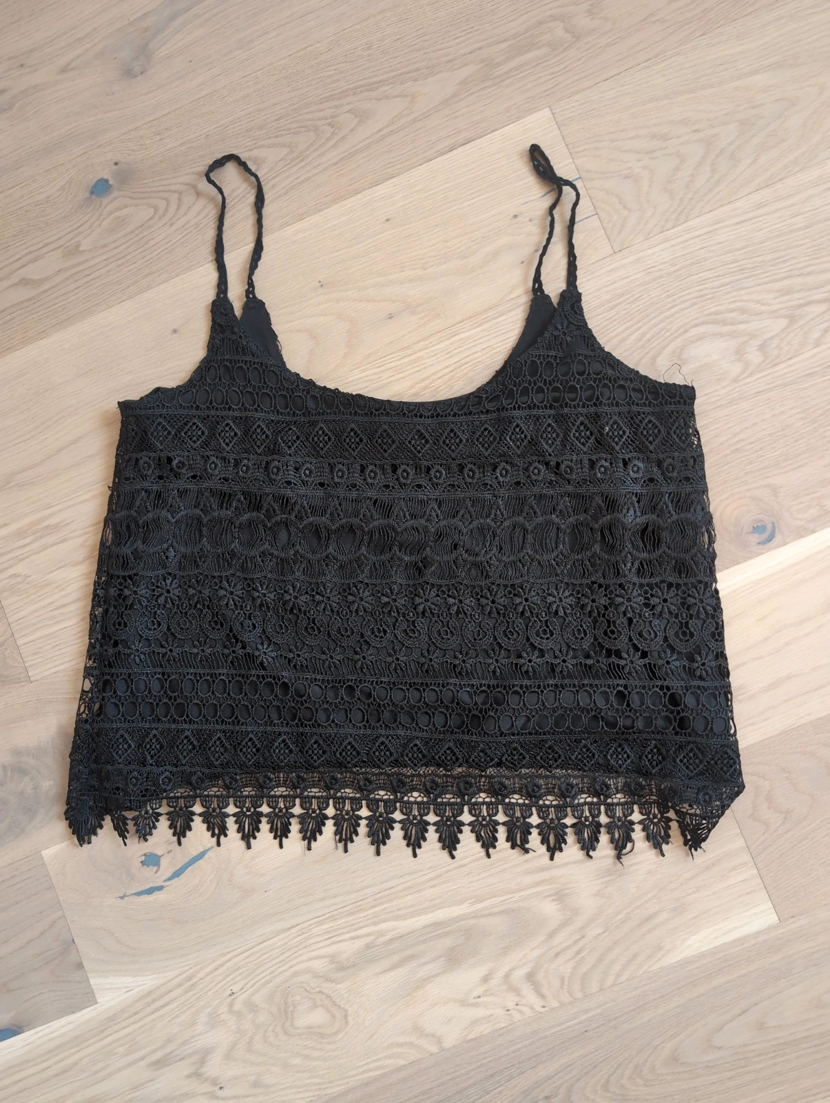 Top dentelle noir H&M - Taille M - Élégant et bohème chic – Tendance – taille M / 38 / 10 3