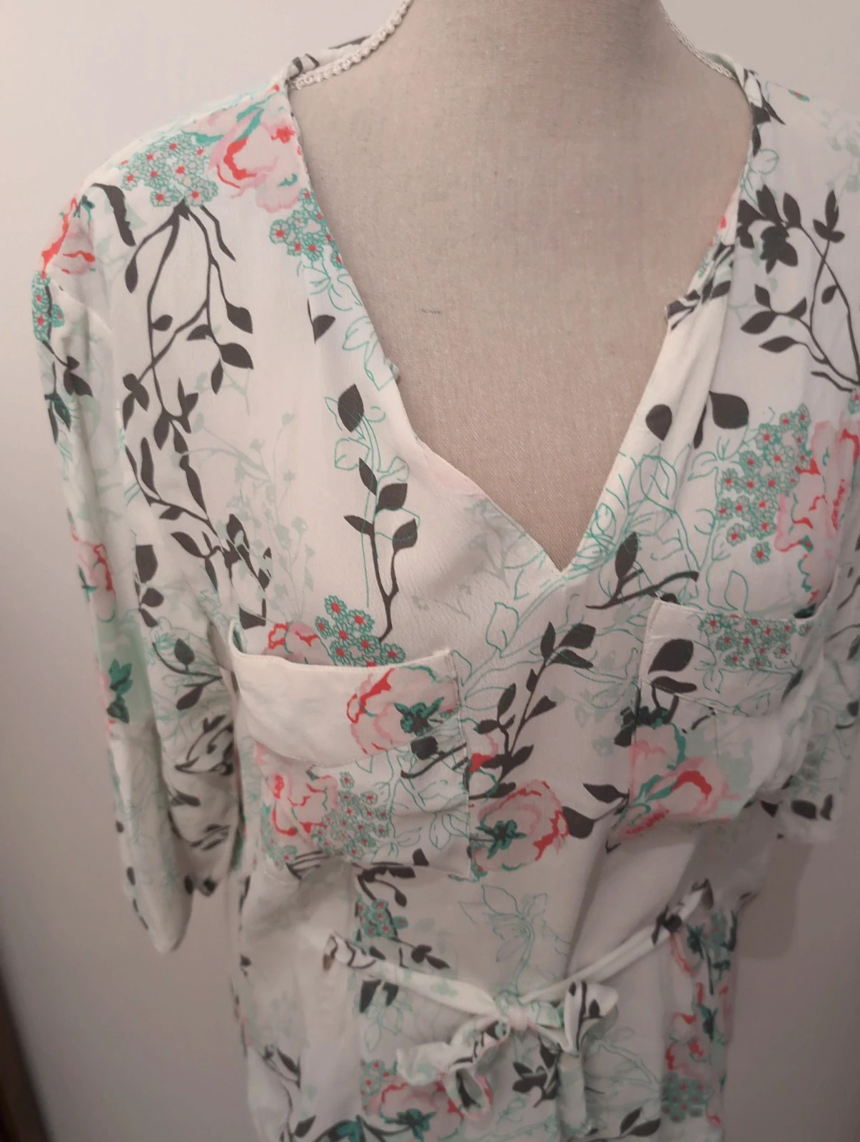 Blouse fluide fleurie Look bohème chic Kiabi - Taille 38 – Vintage Dressing – taille M / 38 / 10 2