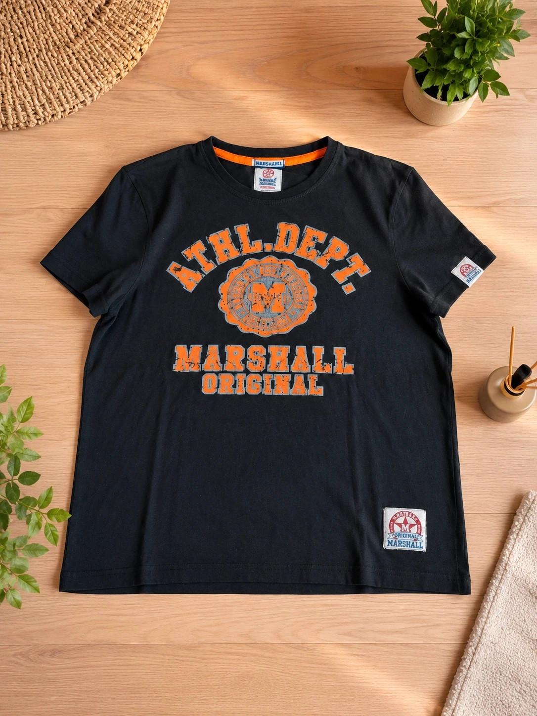 T-shirt noir imprimé Marshall Original – style streetwear – Taille XS – très bon état
